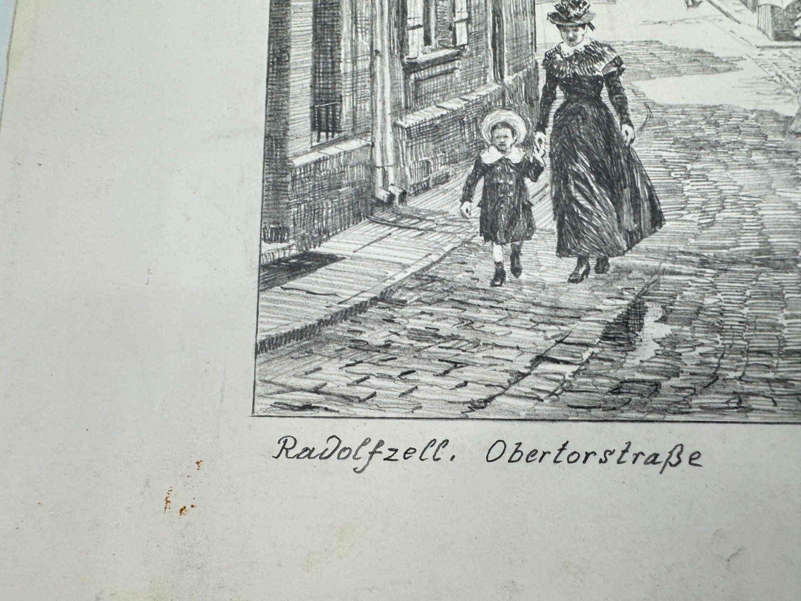 * HEINZ WEHLISCH ZEICHNUNG RADOLFZELL OBERTORSTRAßE ANSICHT