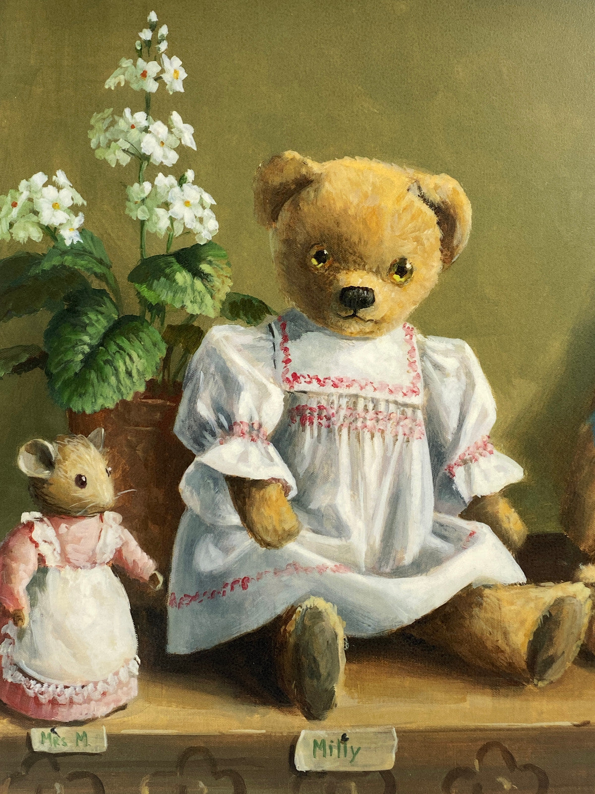* KUNSTDRUCK DRUCK GERAHMT MILLY HORACE AND MRS M DEBORAH JONES VINTAGE TEDDY