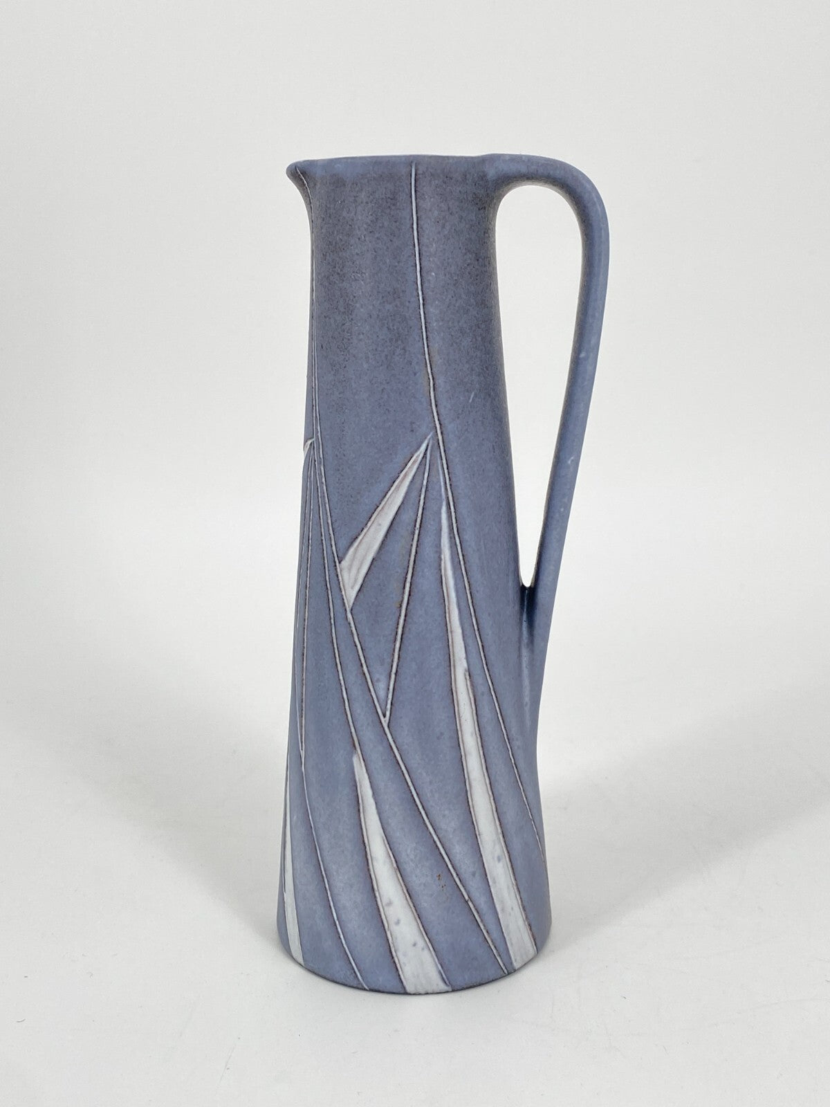 * KUNSTTÖPFEREI MARSCHNER KERAMIK KRUG VASE 18,5CM MATT GRAU BLAU