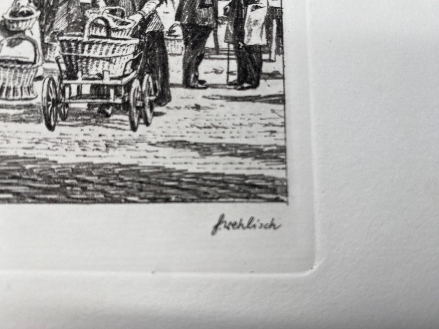 HEINZ WEHLISCH DEUTSCHER KÜNSTLER RADIERUNG HAMBURG 1894 HANDSIGNIERT