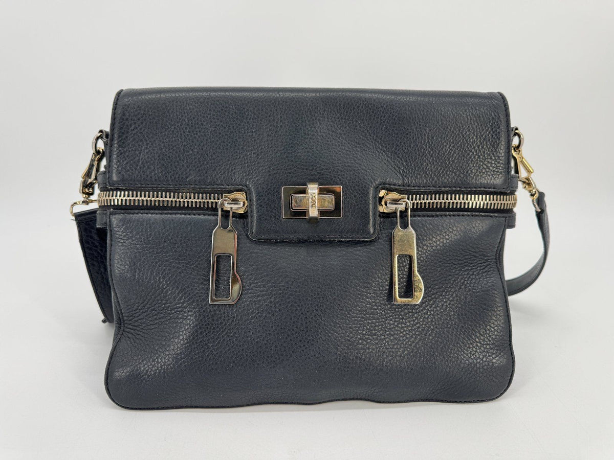 MAX MARA DAMEN HANDTASCHE  SCHULTERTASCHE UMHÄNGETASCHE BAG LEDER