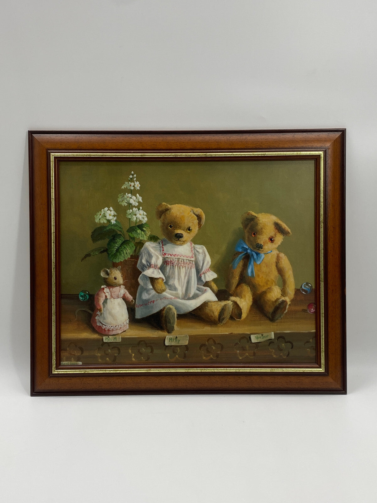 * KUNSTDRUCK DRUCK GERAHMT MILLY HORACE AND MRS M DEBORAH JONES VINTAGE TEDDY