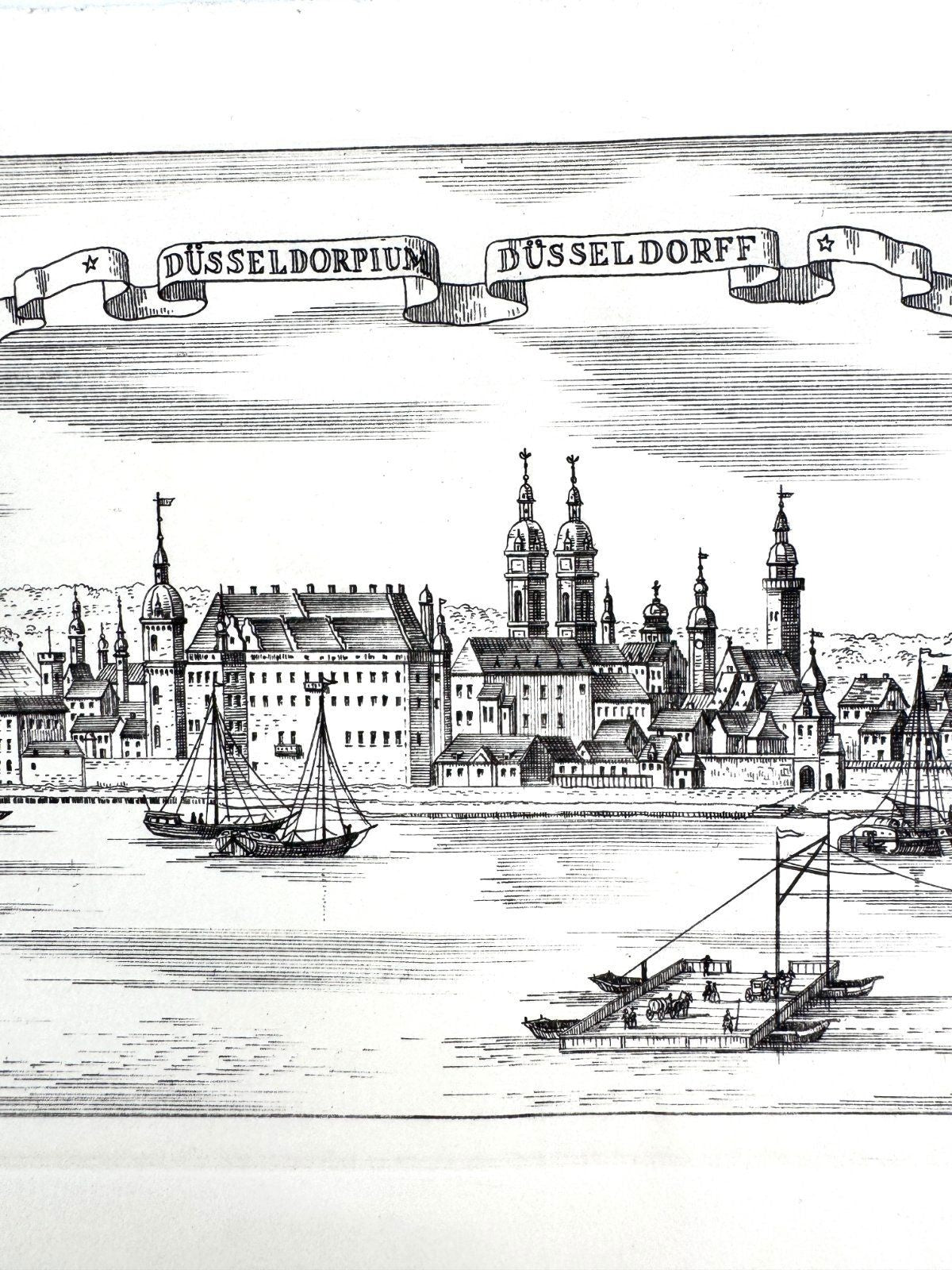 * GRAFIK DRUCKGRAFIK DÜSSELDORF ALTSTADT ANSICHT WEHLISCH