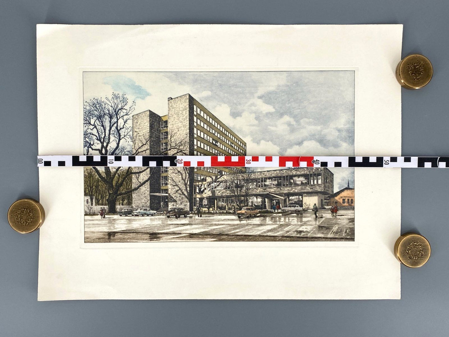 *GRAFIK LITHOGRAFIE HEINZ WEHLISCH DEUTSCHLAND GEBÄUDE ORIGINAL