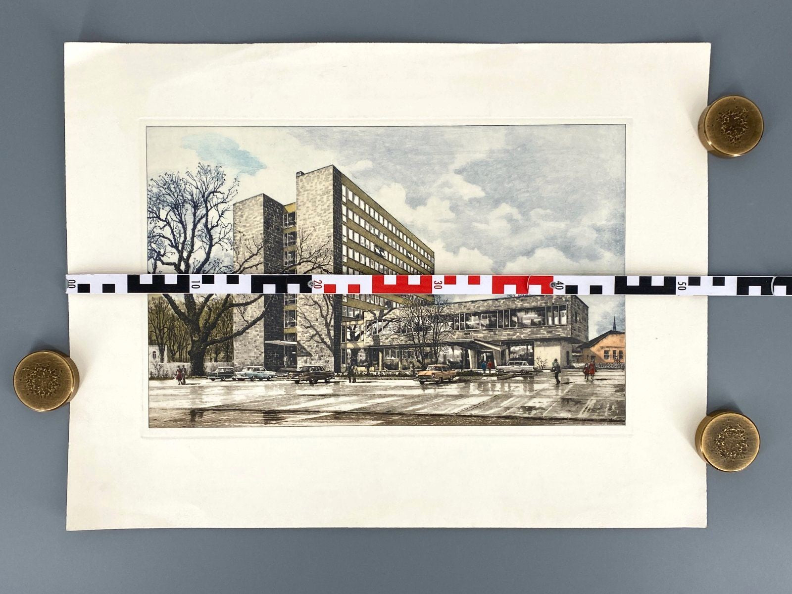 *GRAFIK LITHOGRAFIE HEINZ WEHLISCH DEUTSCHLAND GEBÄUDE ORIGINAL