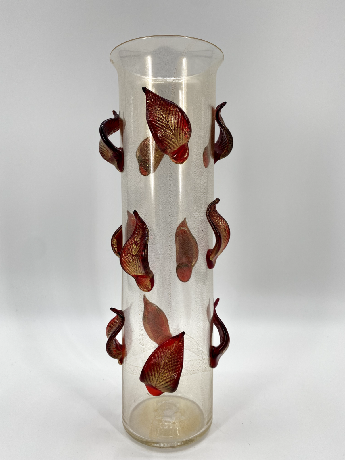 *FOGLIE LEAVES BLÄTTER VASE #15/80 CLETO MUNARI MURANOGLAS 2002 LIMITIERT