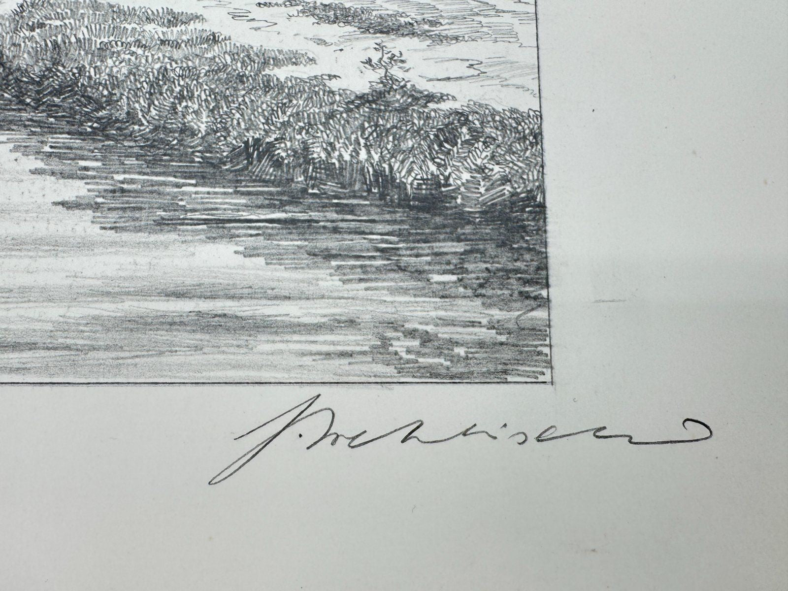 * HEINZ WEHLISCH ZEICHNUNG PAPENBURG HAPTKANAL ANSICHT SIGNIERT