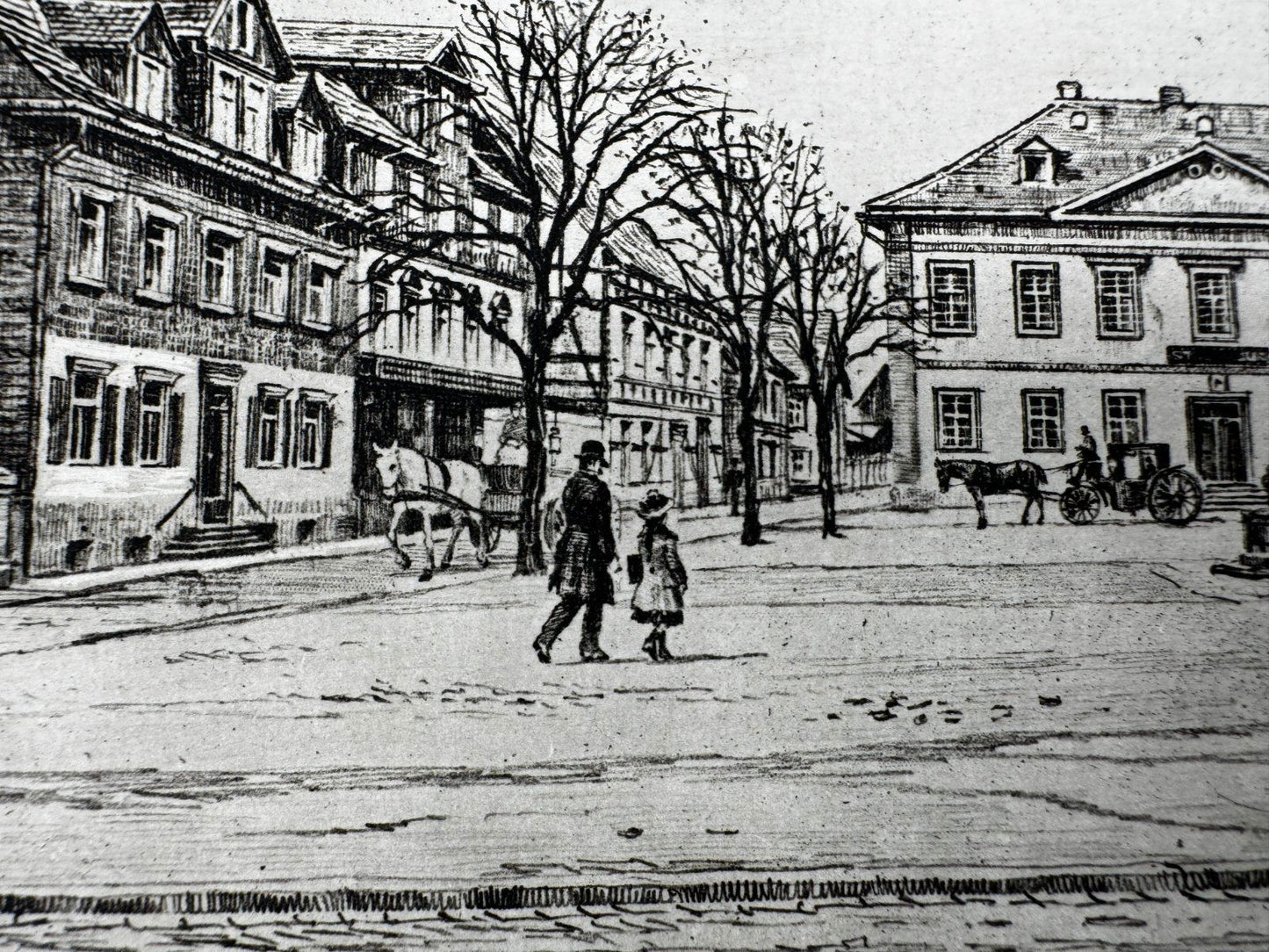 * HEINZ WEHLISCH ORIGINAL RADIERUNG HAIGER MARKTPLATZ ANSICHT