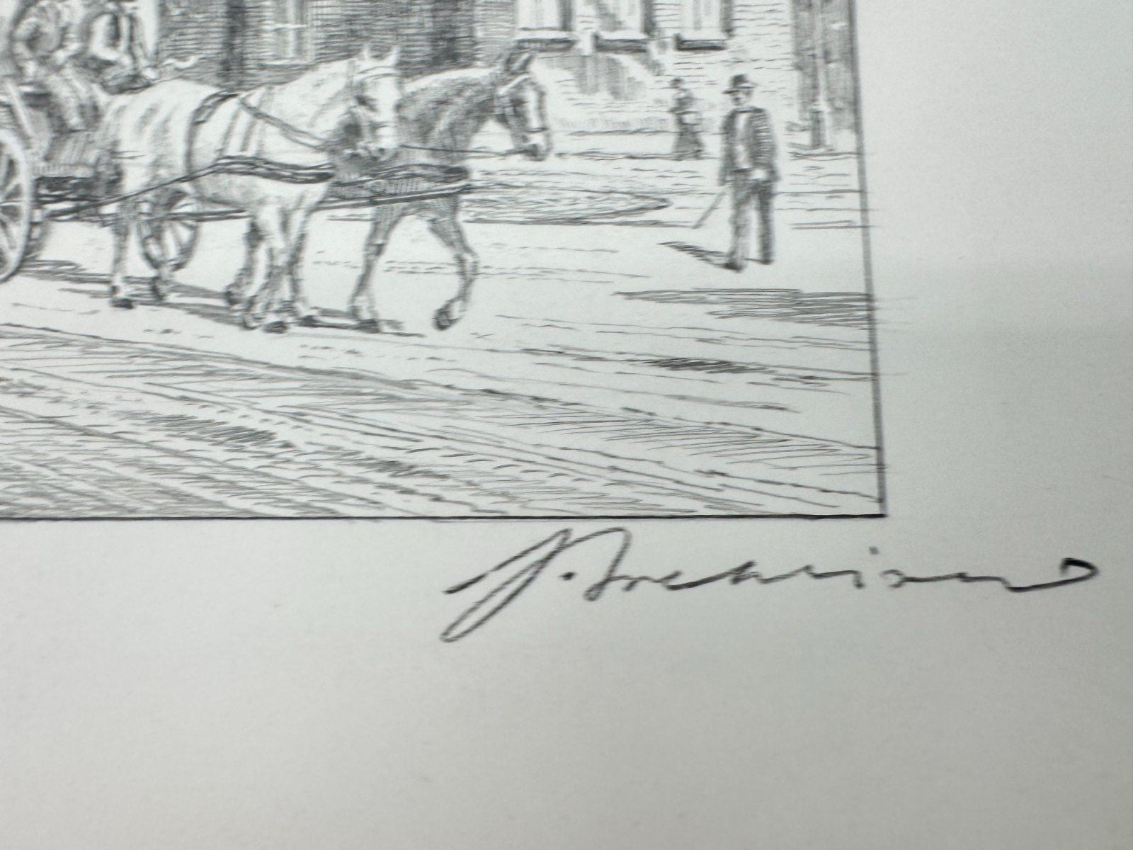 * HEINZ WEHLISCH ZEICHNUNG POLSUM GELSENKIRCHEN UM 1910 SIGNIERT
