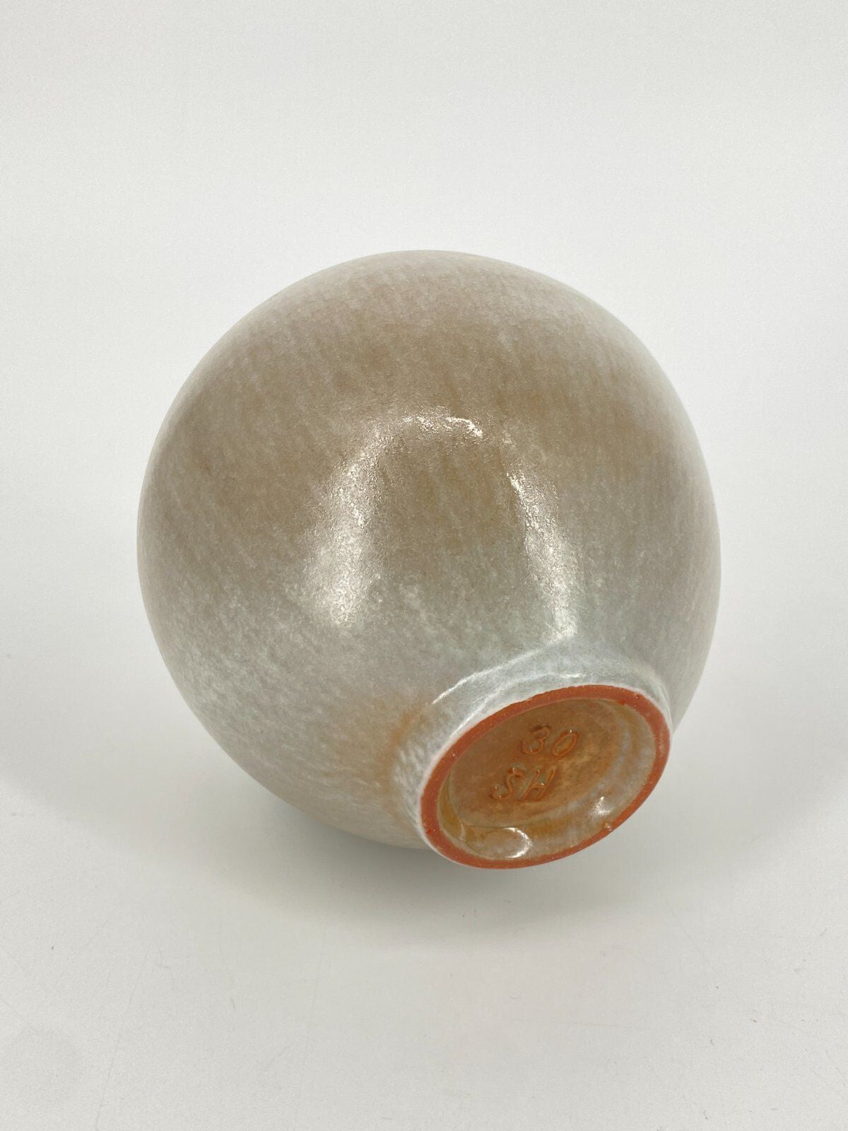 *KLEINE STUDIOKERAMIK VASE MINIMALISTISCH BEIGE VINTAGE 60ER 13CM