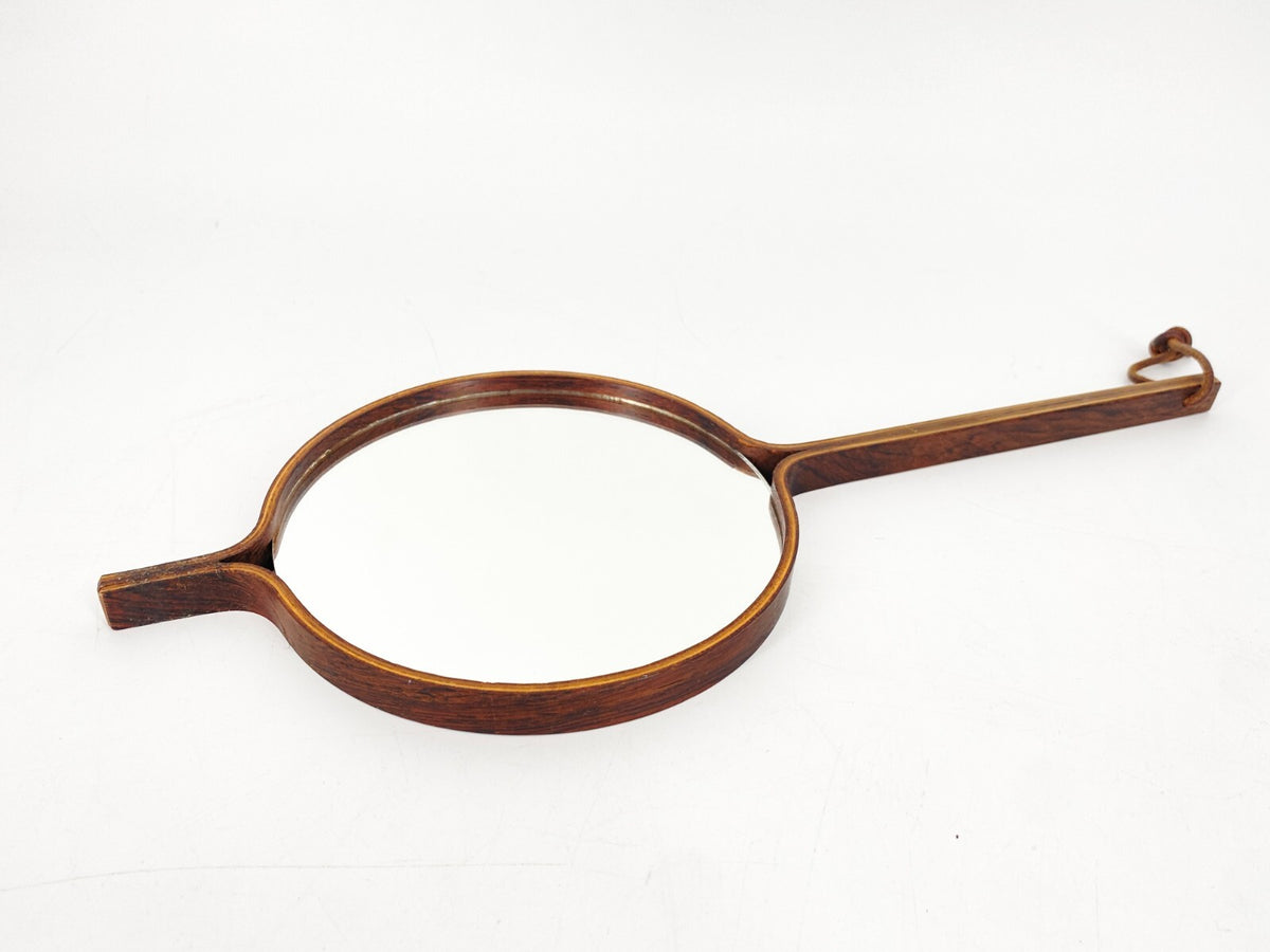 * HANDSPIEGEL BECH & STARUP DEN PERMANENTE 1960ER PALISANDER WAND SPIEGEL DANISH