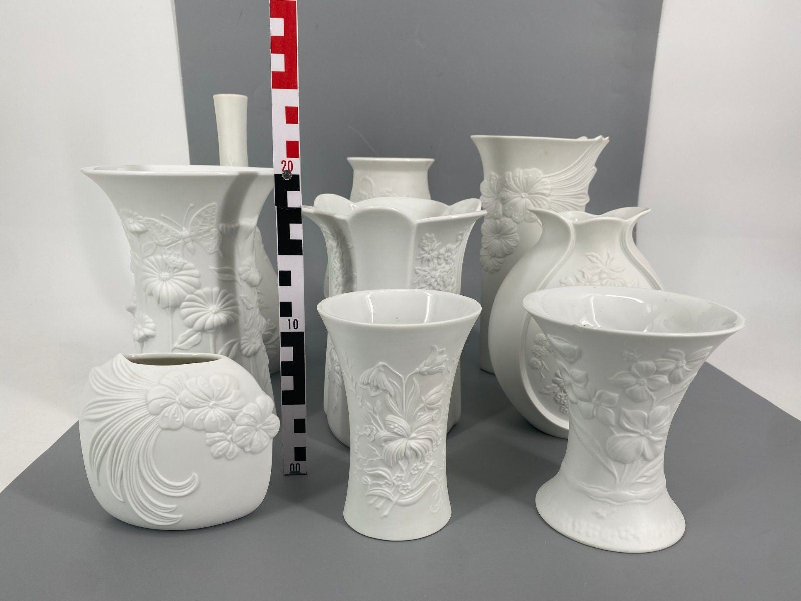 * KONVOLUT KAISER VASEN WEIß FLORALIE PORZELLAN VINTAGE