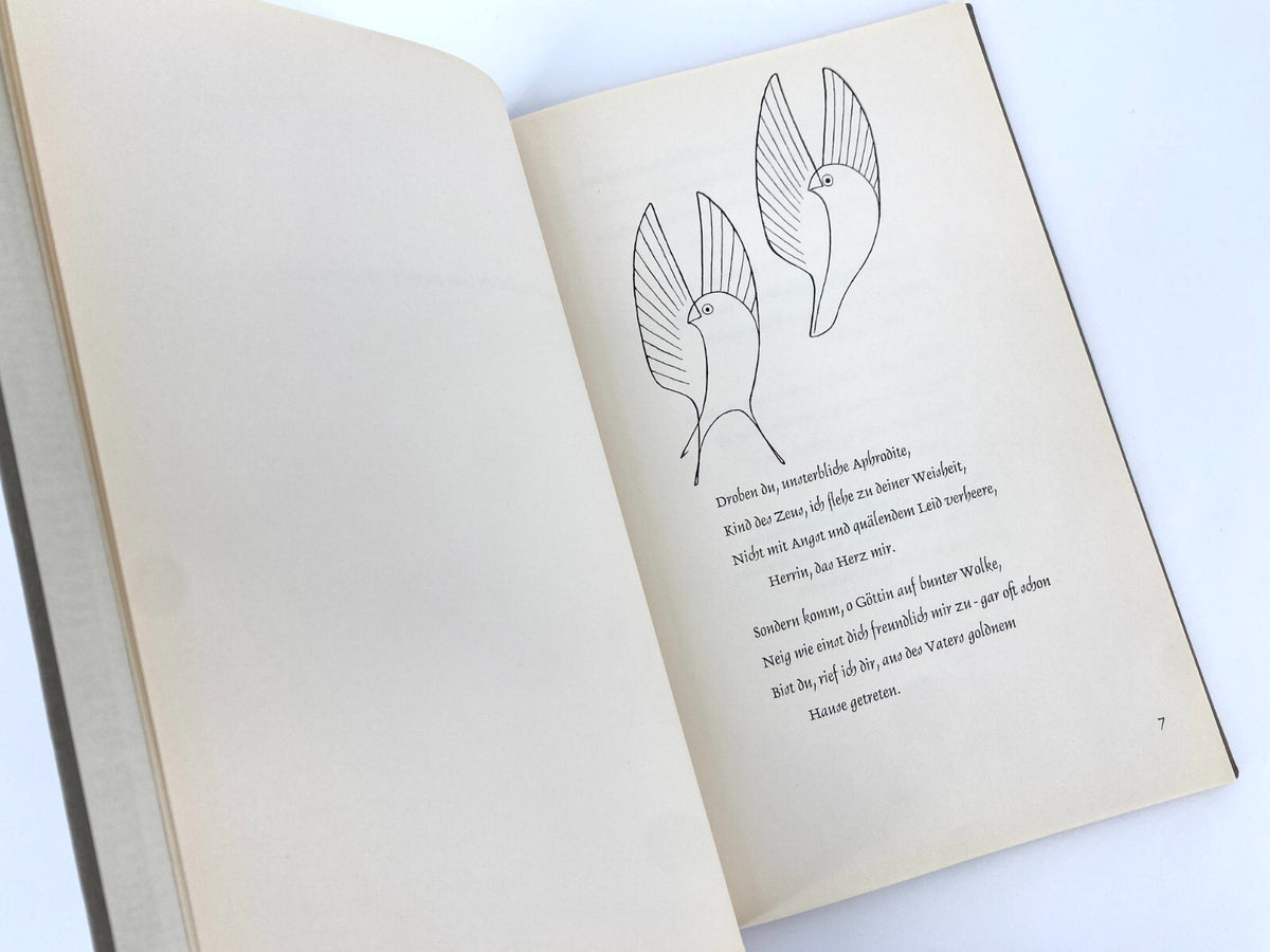 *1v2 BUCH SAPPHO MIT ZEICHNUNGEN EGGEBRECHT-PRESSE MAINZ 1954 MIT SCHUBER