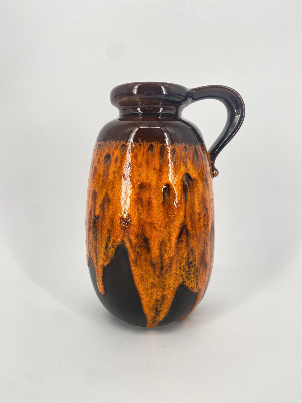 * SCHEURICH STUDIOKERAMIK FAT LAVA VASE 487-27 W.-GERMANY 70ER