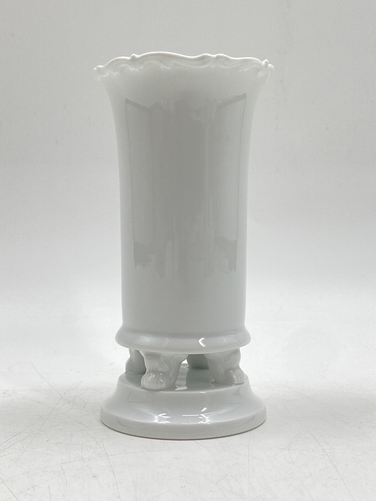 * MEISSEN KONVOLUT 2 SCHALEN VASE KLEIN TATZEN PFOTEN PORZELLAN WEIß 4. WAHL