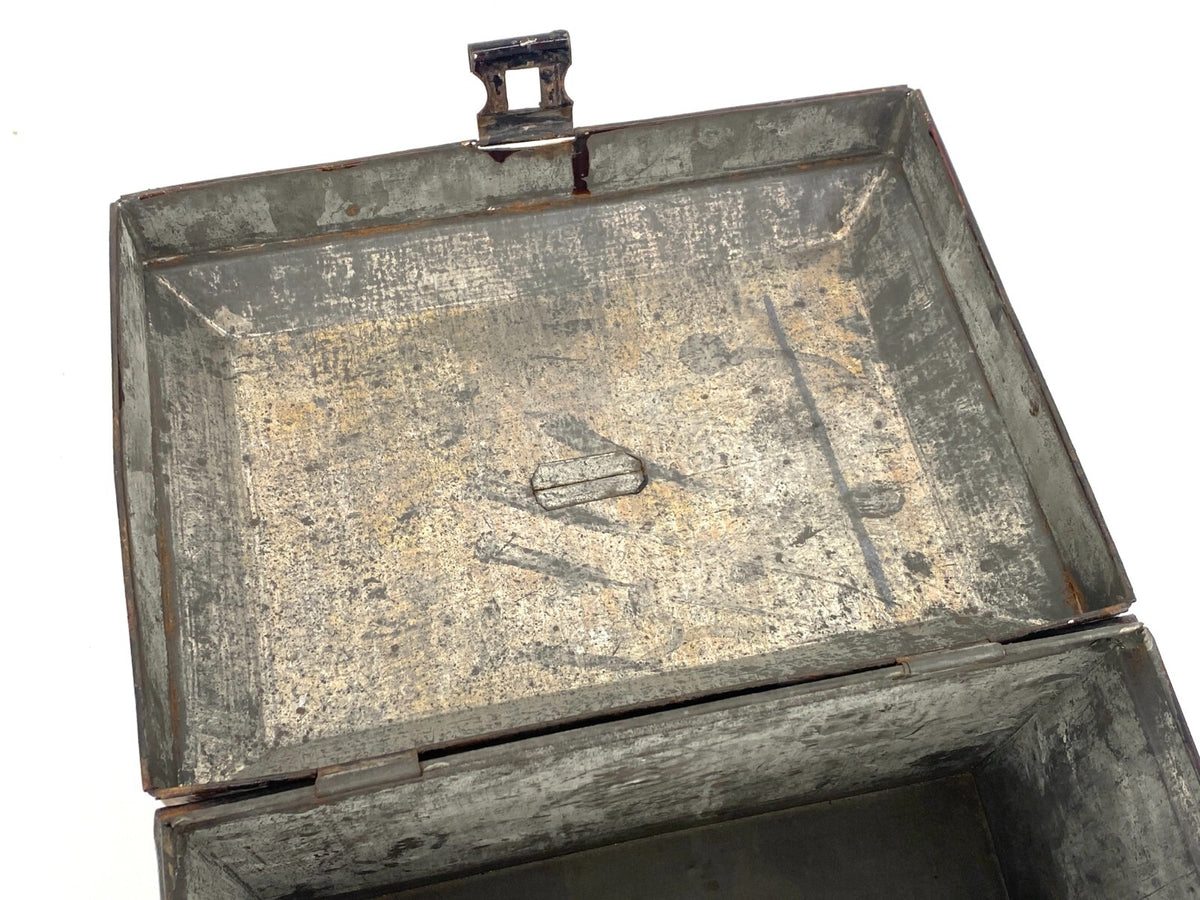 *METALL KISTE BOX BLECH ANTIK VINTAGE GROSS AUFBEWAHRUNG DECOUPAGE COLLAGE