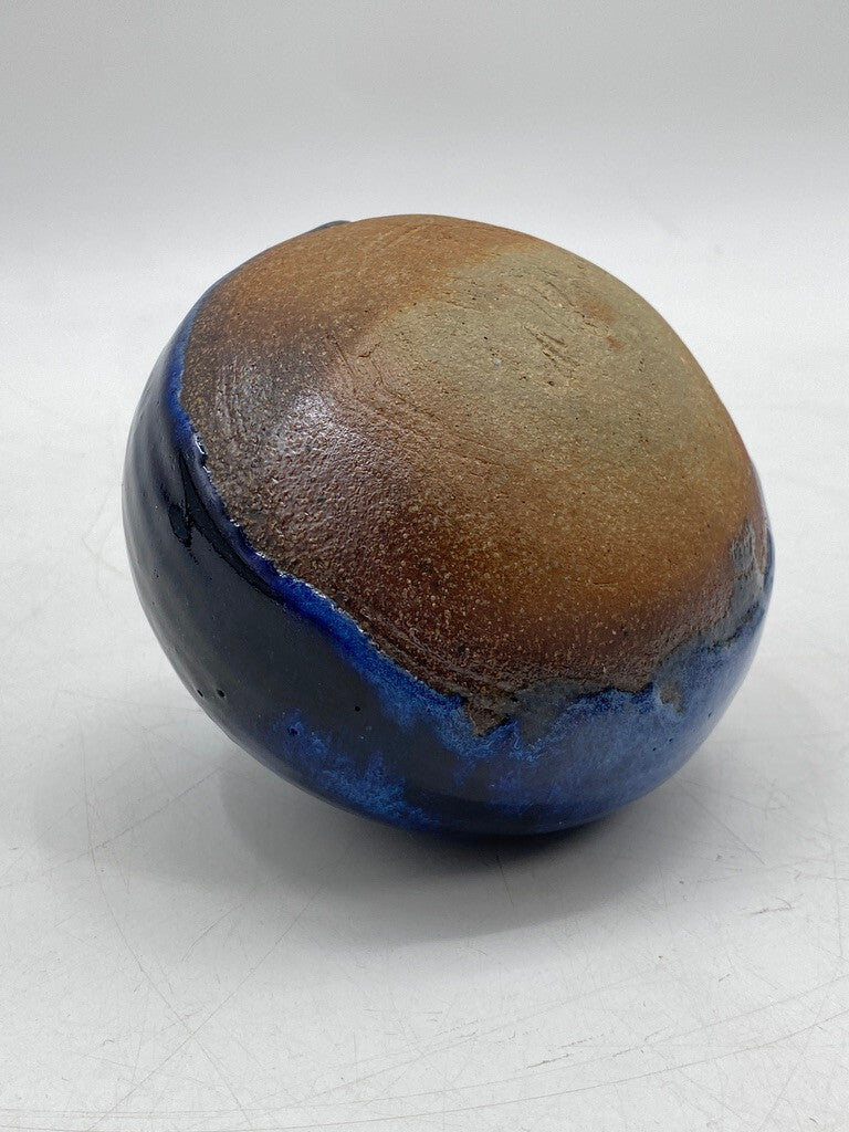 * BLAUE VASE KOBALT MID CENTURY SIGNIERT KERAMIK SCANDI 60ER VINTAGE DESIGN