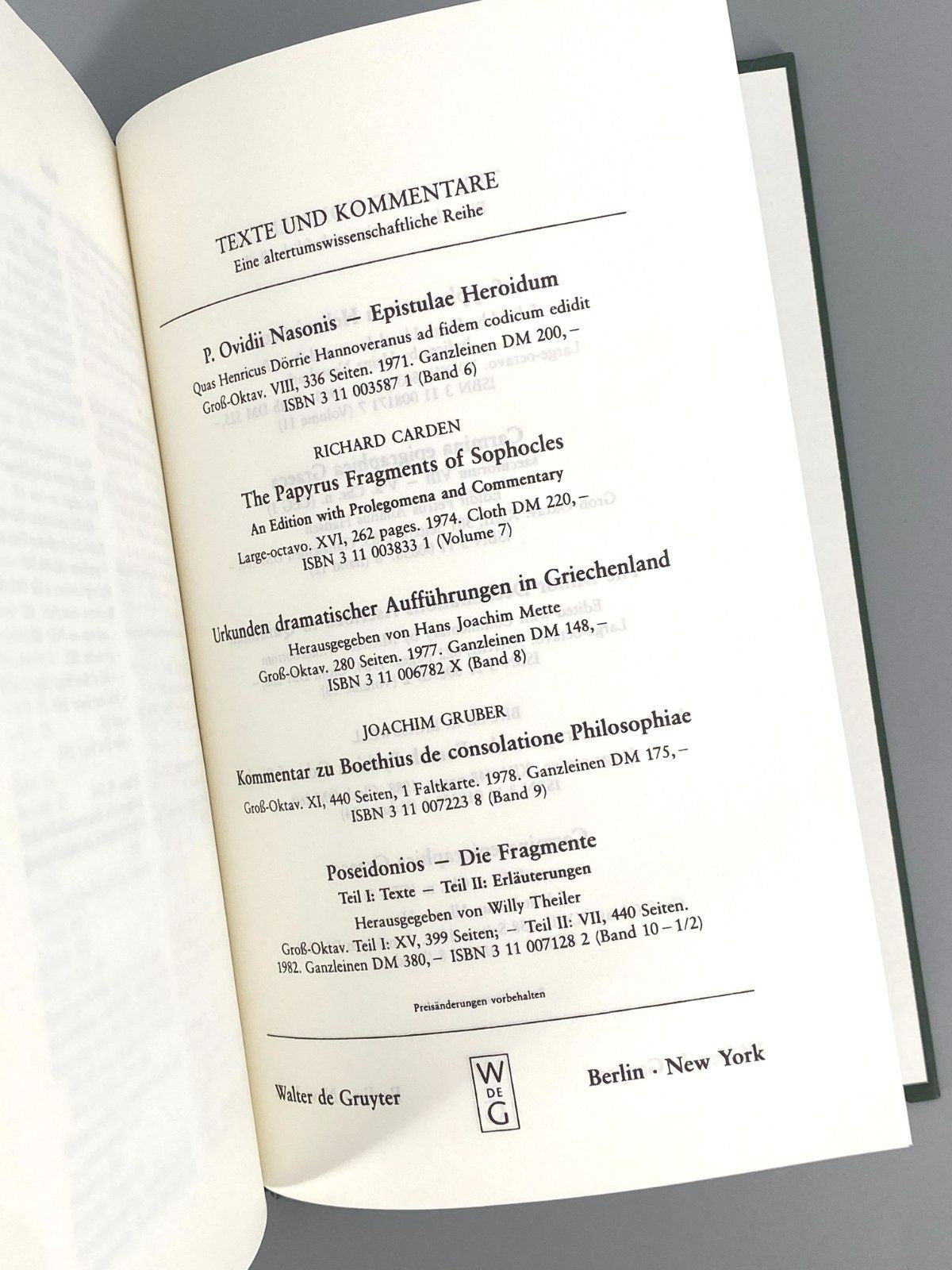 *BUCH APPENDIX TIBULLIANA HERMANN TRÄNKLE DE GRUYTER 1990/2012