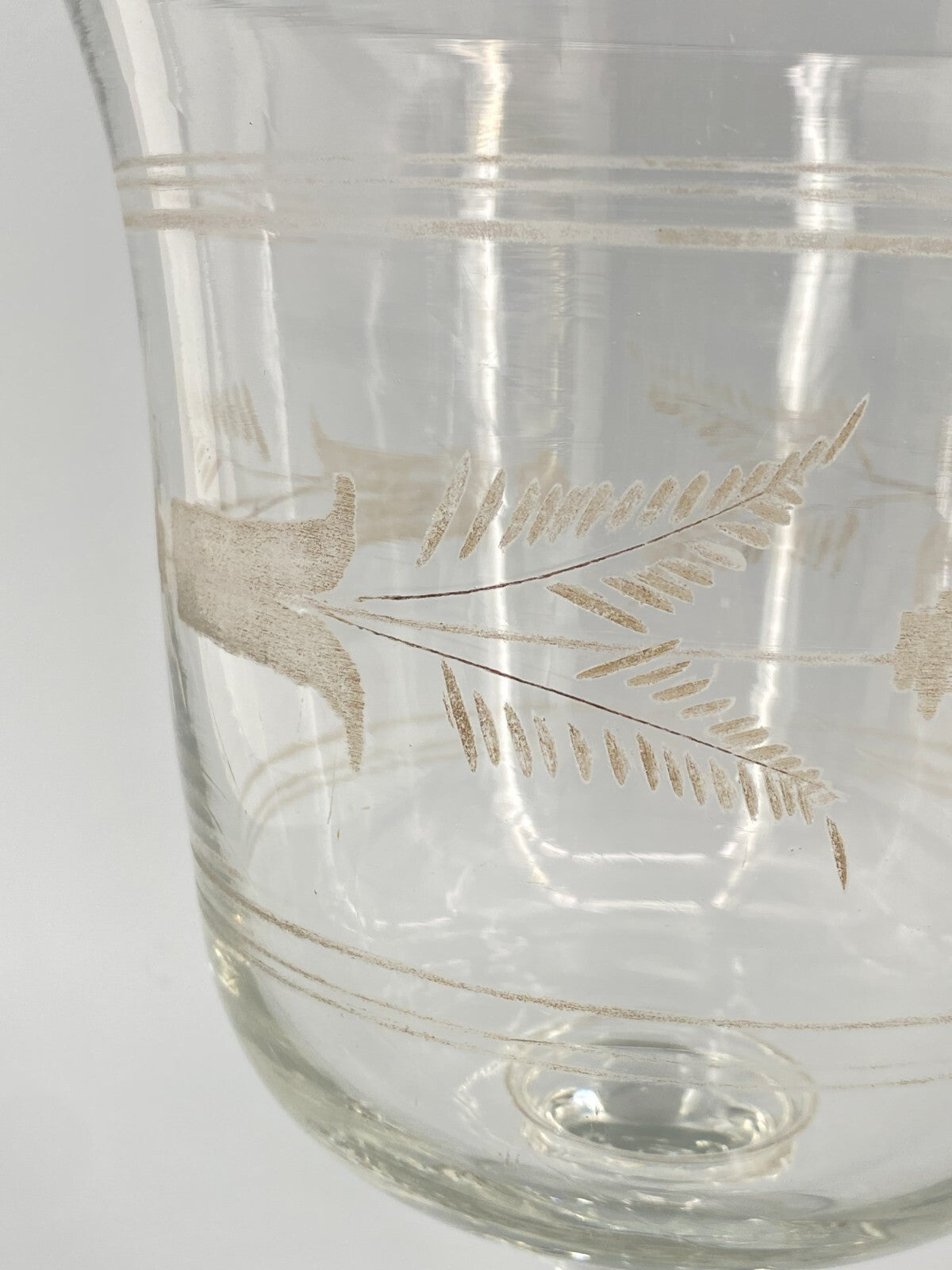 * PRUNKGLAS 23 CM POKAL GROßES GLAS VASE KELCH ANTIK GESCHLIFFEN