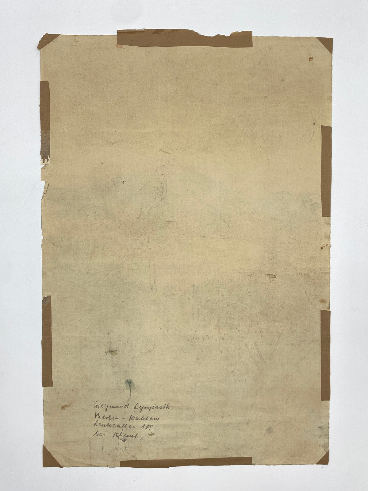 * SIEGMUND LYMPASIK GEMÄLDE MALEREI LANDSCHAFT MISCHTECHNIK TEMPERA TUSCHE