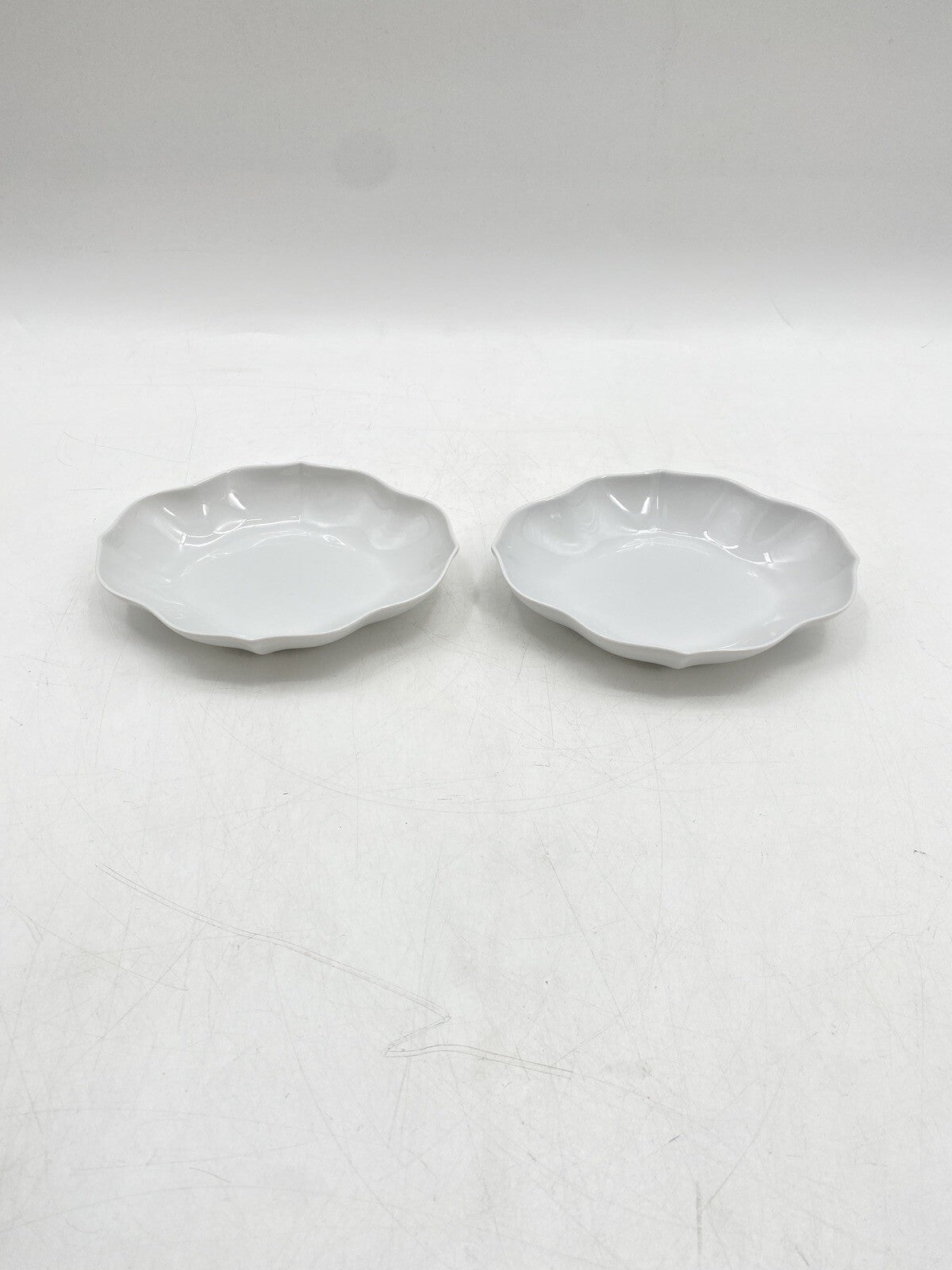 * MEISSEN KONVOLUT 2 SCHALEN VASE KLEIN TATZEN PFOTEN PORZELLAN WEIß 4. WAHL