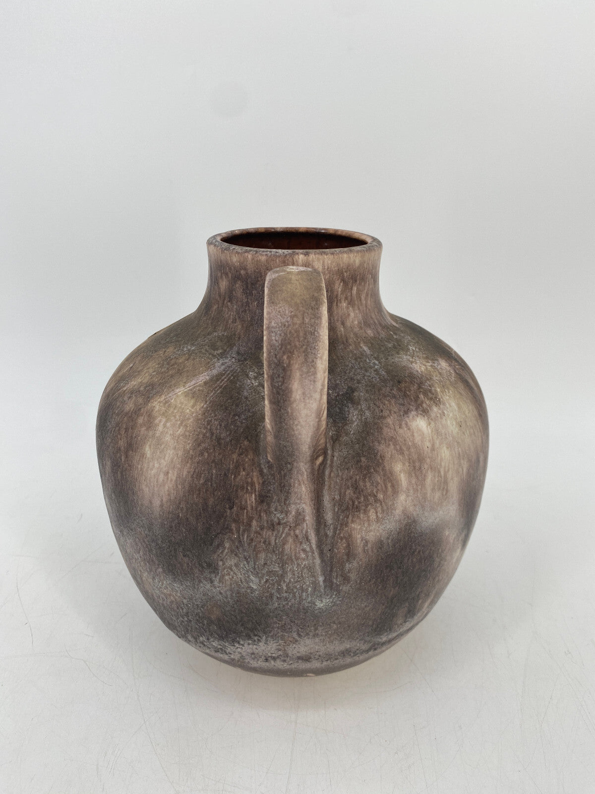 * VASE KERAMIK RUSCHA ART BRAUN BEIGE MARMORIERT SAMT OBERFLÄCHE