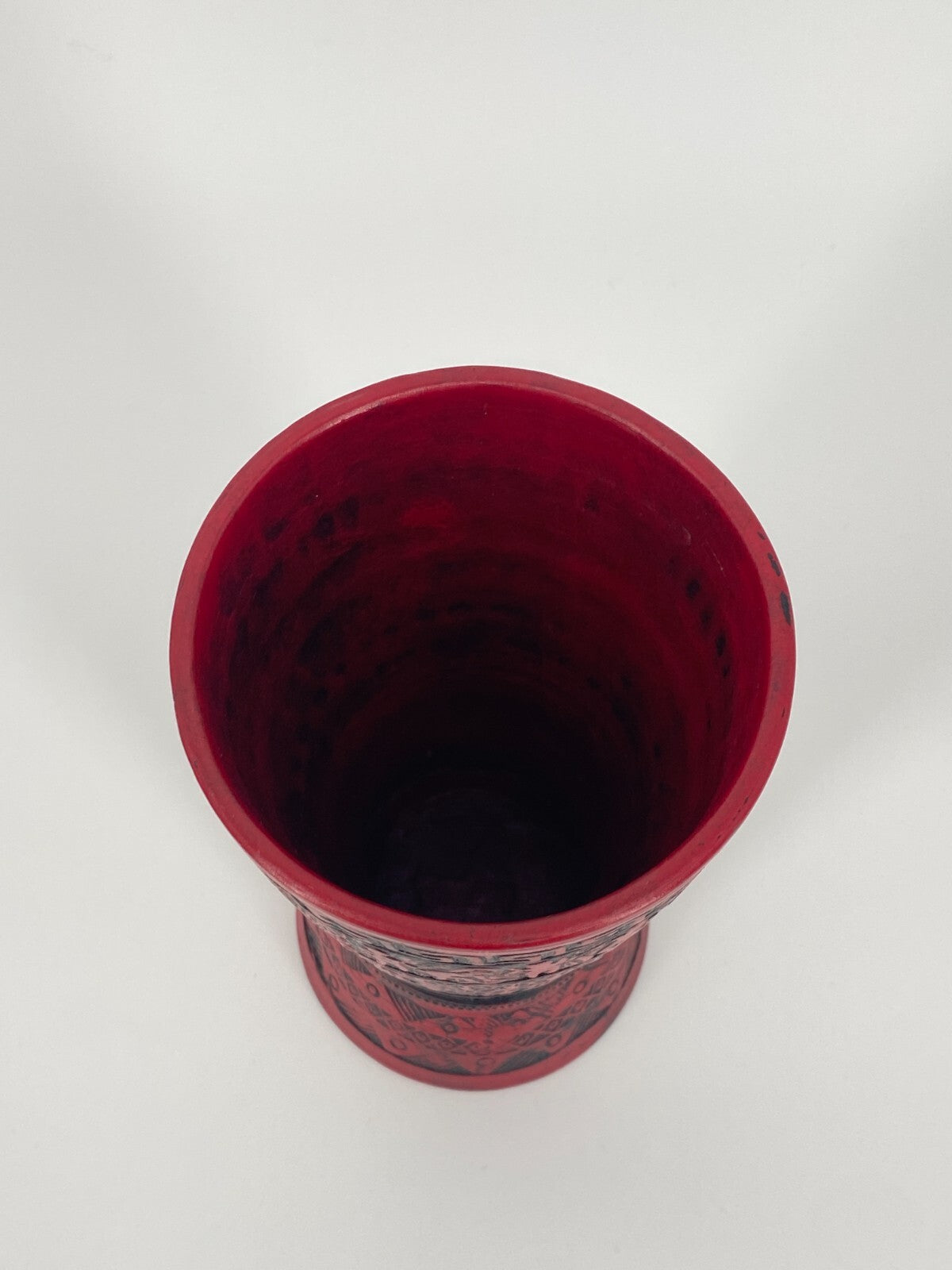 * 2x GRIECHISCHE KERAMIK VASEN RELIEF VASE SAVAS RHODES TÜRKIS ROT