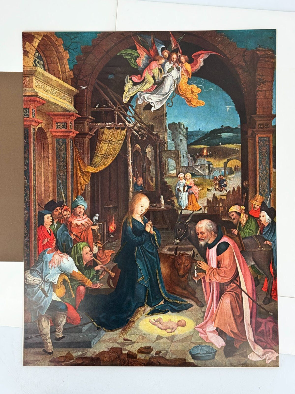 *KUNSTDRUCK JAN DE BEER GEBURT CHRISTI KÖLN FELDMÜHLE AKTIEN