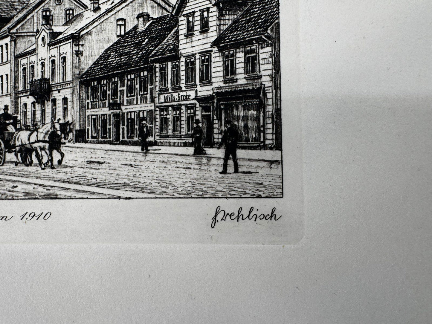 * HEINZ WEHLISCH ORIGINAL RADIERUNG UELZEN VEERßERSTRAßE KREUZSP