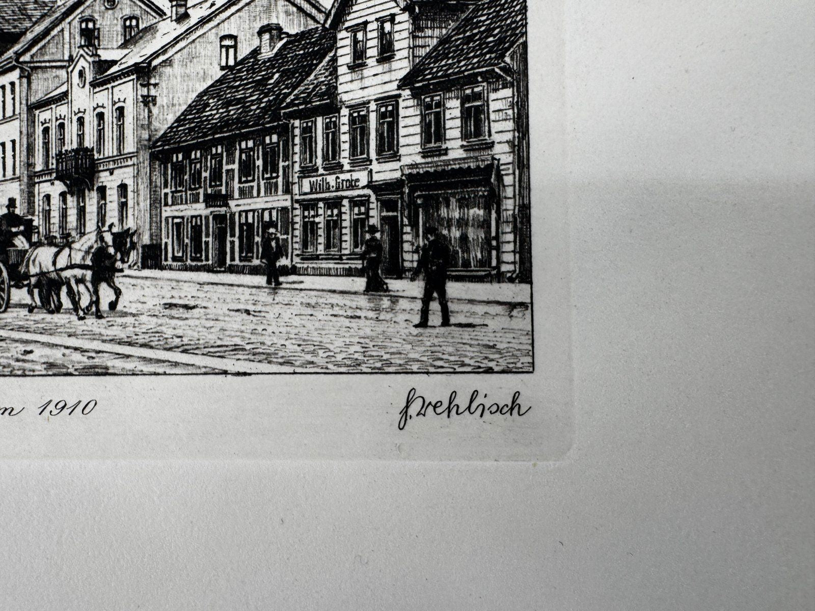 * HEINZ WEHLISCH ORIGINAL RADIERUNG UELZEN VEERßERSTRAßE KREUZSP