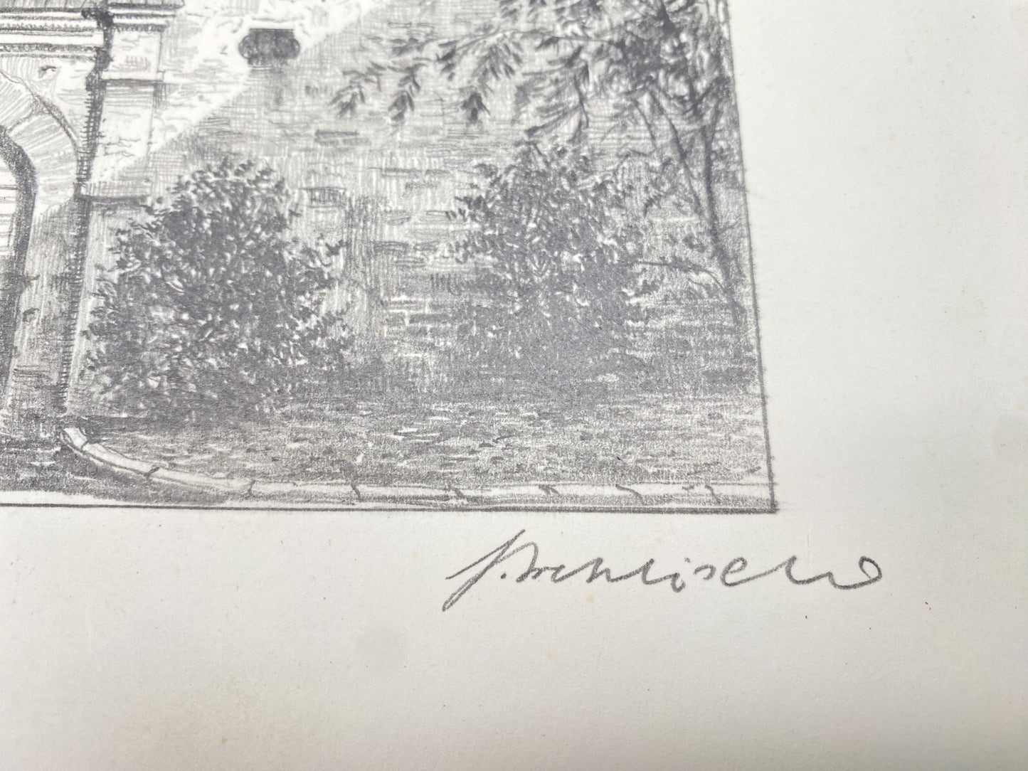 DEUTSCHER KÜNSTLER HEINZ WEHLISCH ZEICHNUNG STRAUBING HANDSIGNIERT
