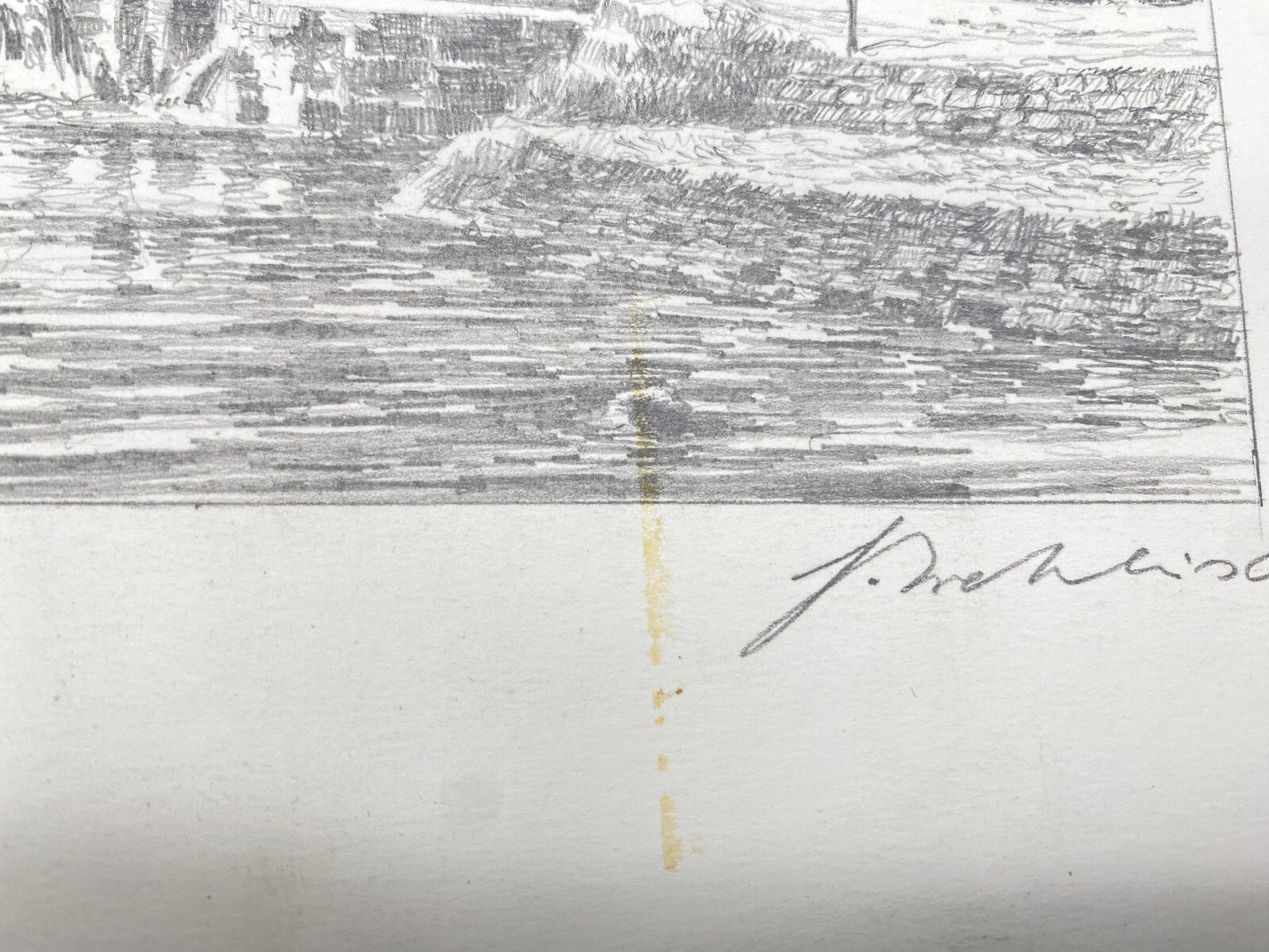 DEUTSCHER KÜNSTLER HEINZ WEHLISCH ZEICHNUNG ZOLLERNSCHLOSS BALINGEN UM 1920