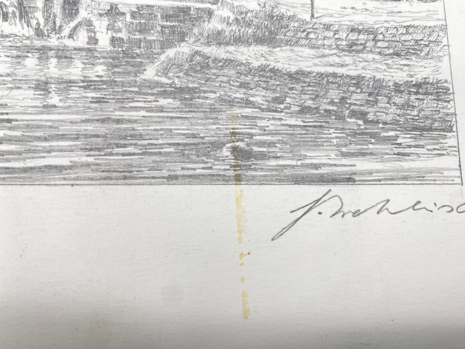 DEUTSCHER KÜNSTLER HEINZ WEHLISCH ZEICHNUNG ZOLLERNSCHLOSS BALINGEN UM 1920