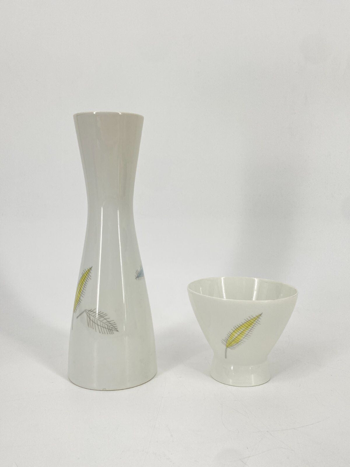* 2x ROSENTHAL VASE SCHALE 2000 BUNTE BLÄTTER PORZELLAN