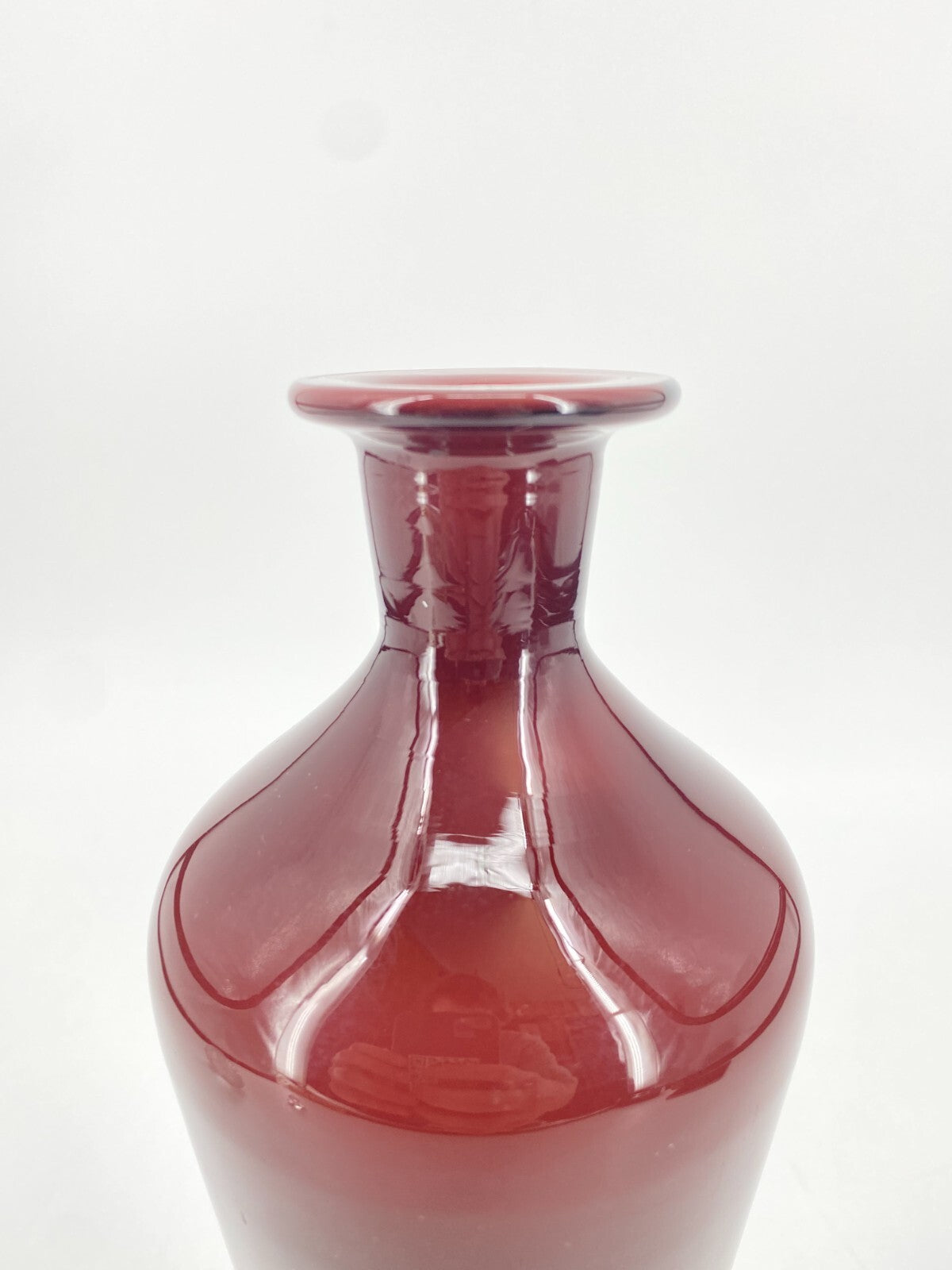 * VASE GLAS VIOLETT MAUVE AMETHYST ITALIEN VINTAGE GLASVASE BLUMENVASE ORIGINAL