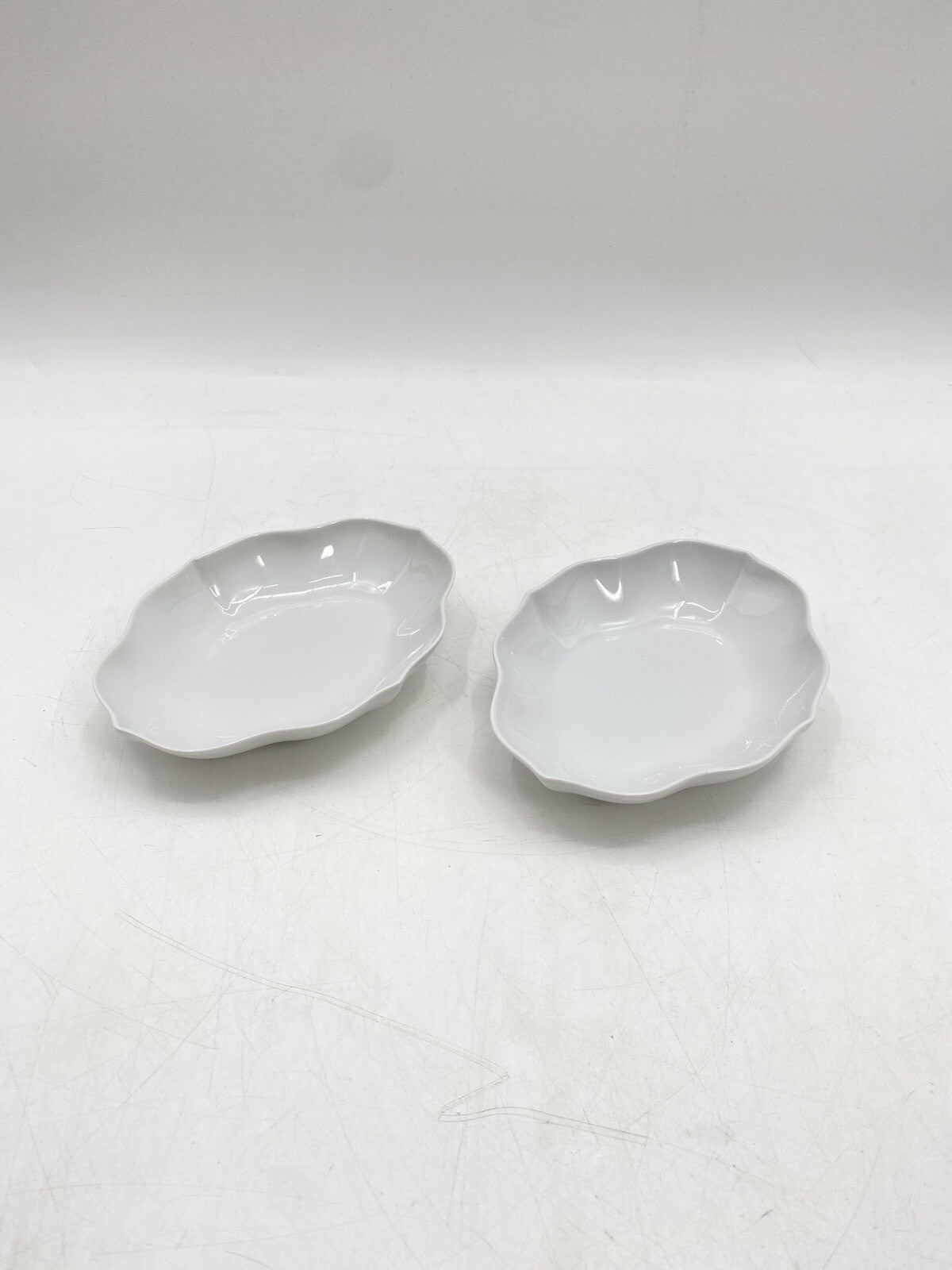 * MEISSEN KONVOLUT 2 SCHALEN VASE KLEIN TATZEN PFOTEN PORZELLAN WEIß 4. WAHL