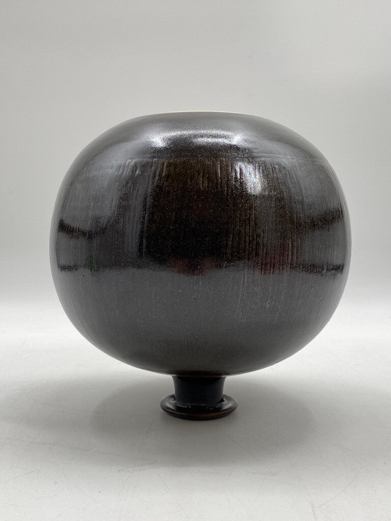 * STUDIOKERAMIK VASE RUND HORST KERSTAN KUGELVASE KERAMIK KUNST VINTAGE