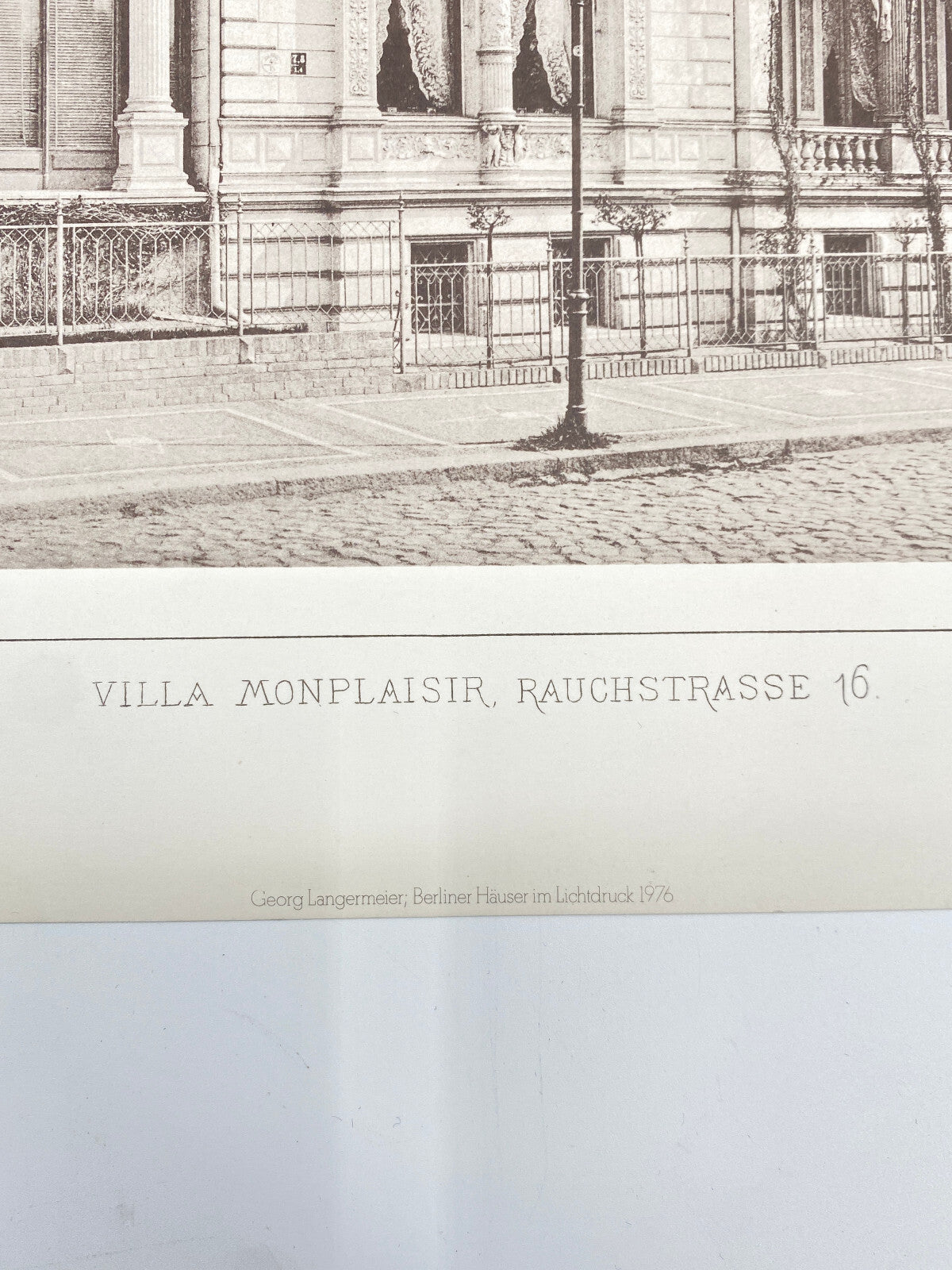 *  2x DRUCK KUNSTDRUCK ARCHITEKTUR BERLIN HÄUSER LICHTDRUCK 1976 VINTAGE 70ER