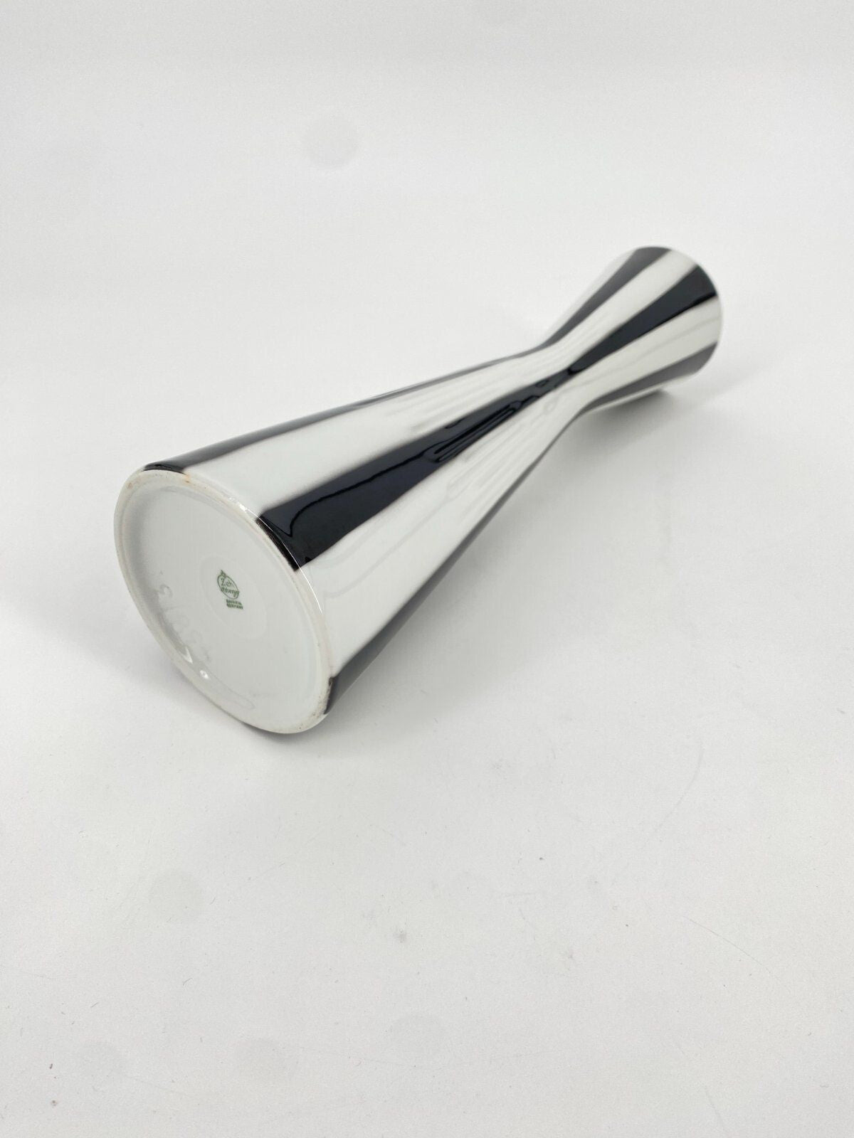 * VASE ZEH SCHERZER PORZELLAN MID CENTURY SCHWARZ WEIß 50ER 60ER