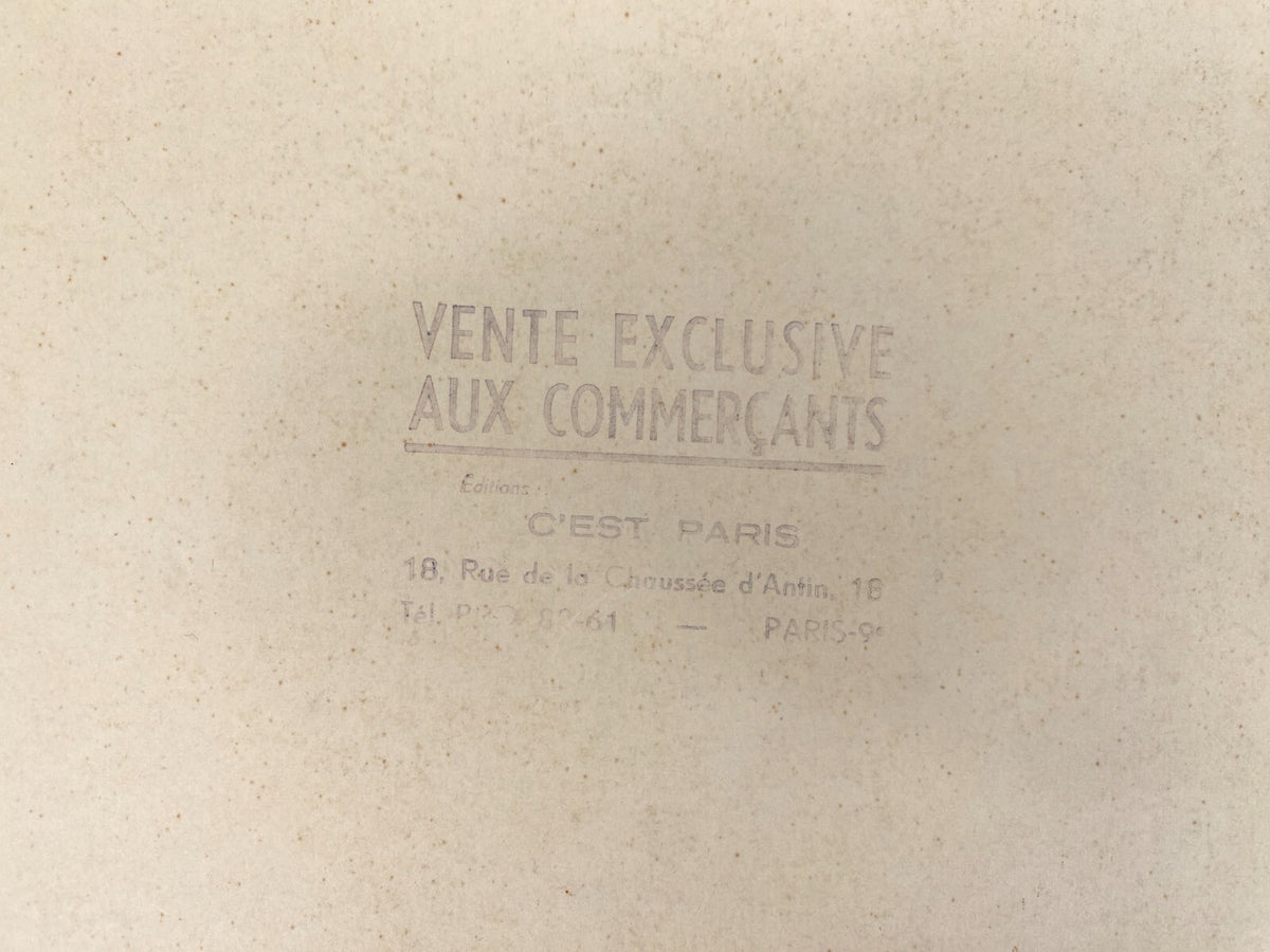 *KUNSTDRUCK AQUARELL MARIUS GIRARD PARIS RUE NORVINS ET LE SACRE-COEUR VINTAGE