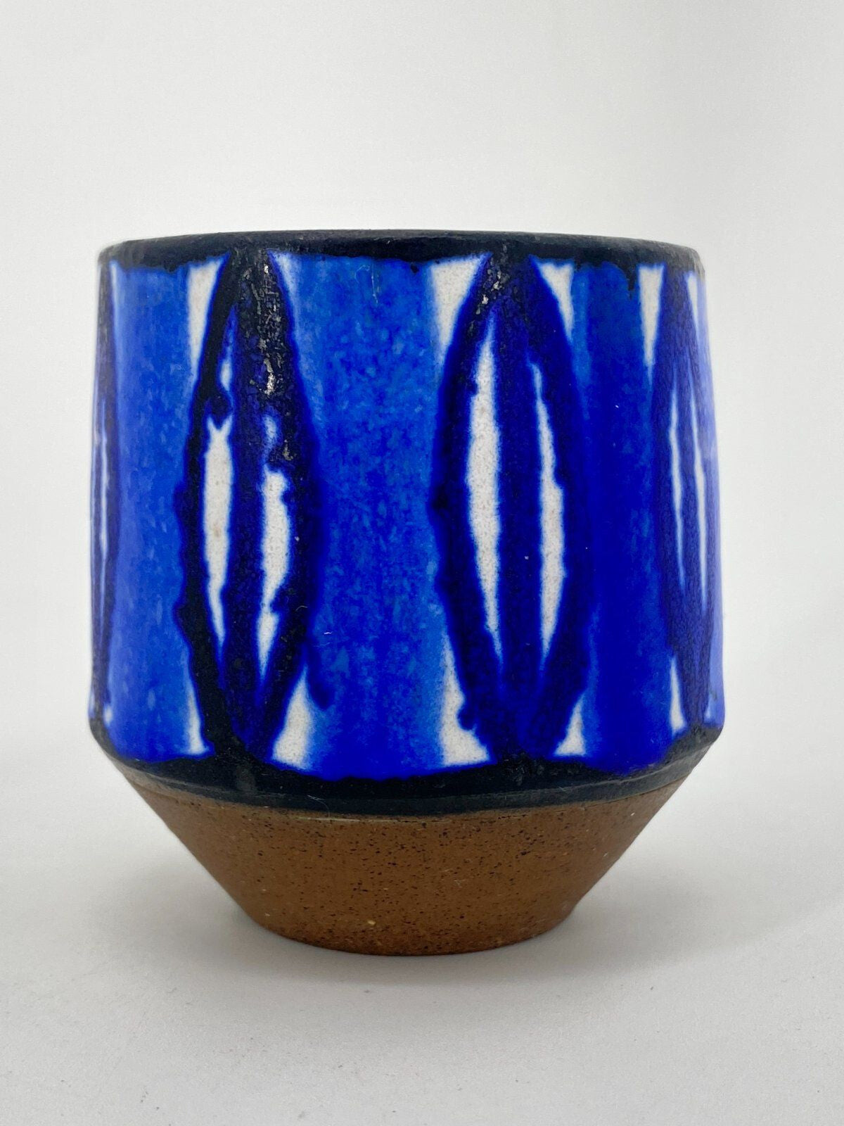 * MINI VASE KLEIN MINIATUR WINDLICHT BLAU JUIST VINTAGE GERMANY