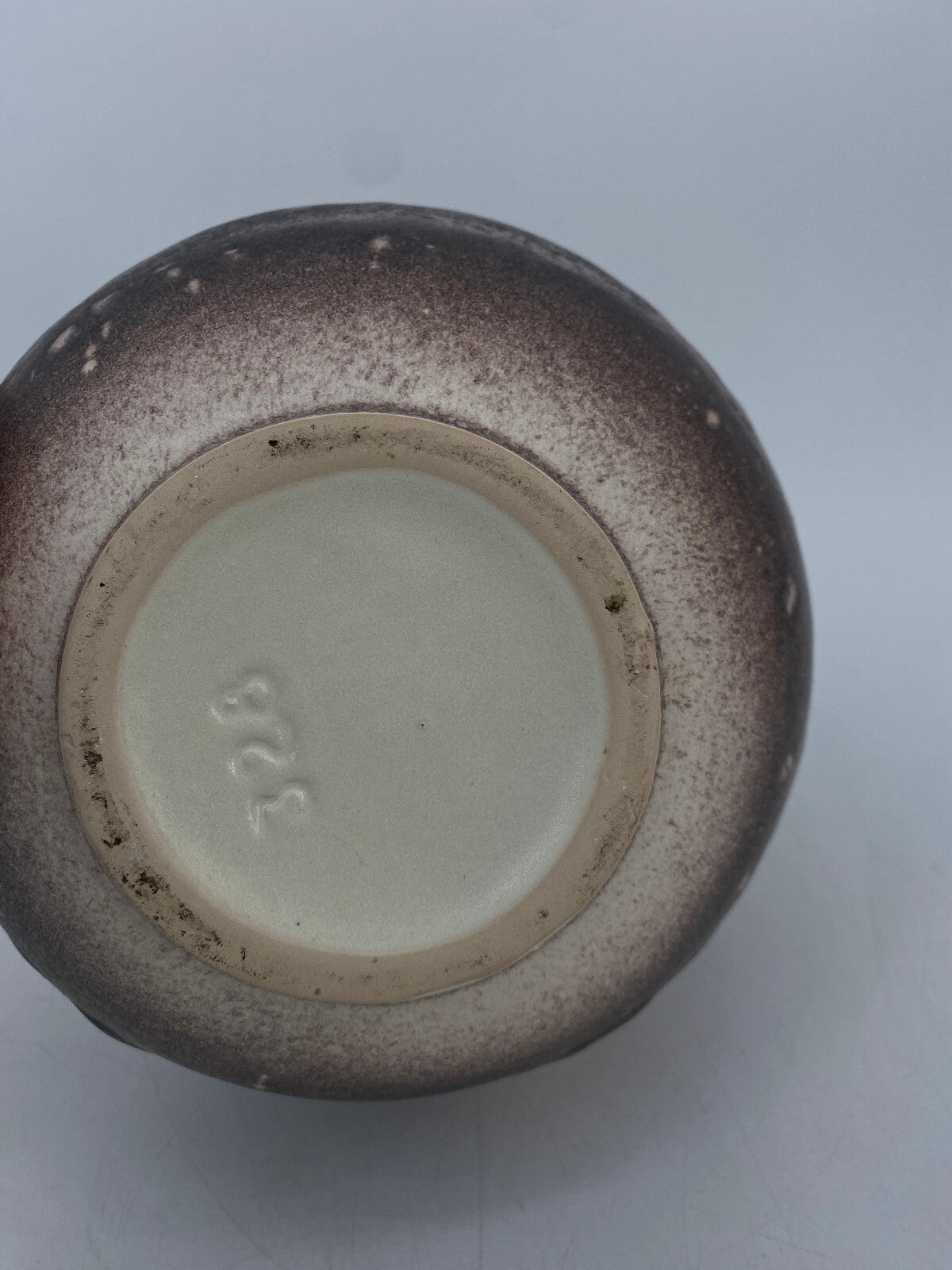 * VASE KERAMIK RUSCHA ART BRAUN BEIGE MARMORIERT SAMT OBERFLÄCHE