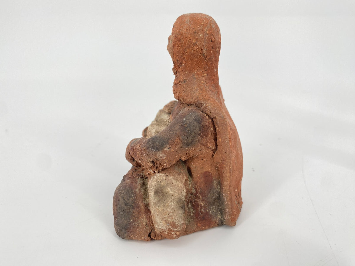 * 2 STK KERAMIK FIGUR STATUETTE ÄGYPTEN  TERRAKOTTA TON HANDARBEIT VINTAGE