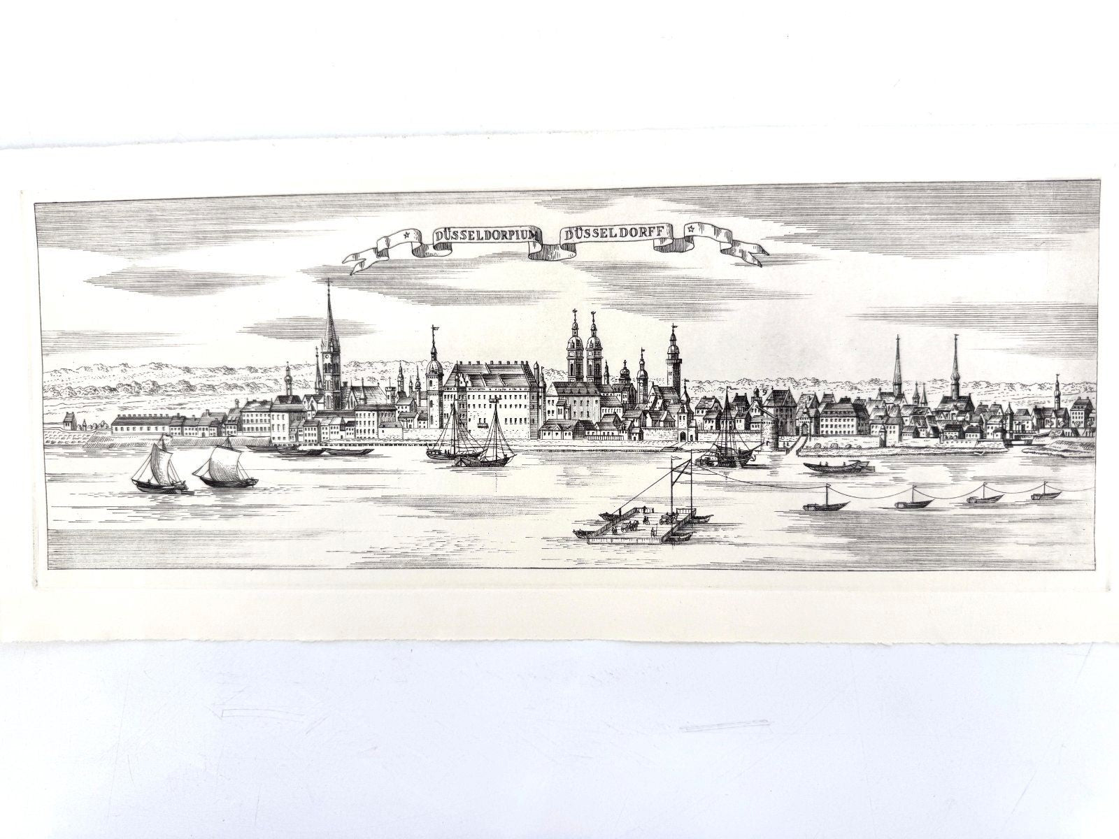 * GRAFIK DRUCKGRAFIK DÜSSELDORF ALTSTADT ANSICHT WEHLISCH