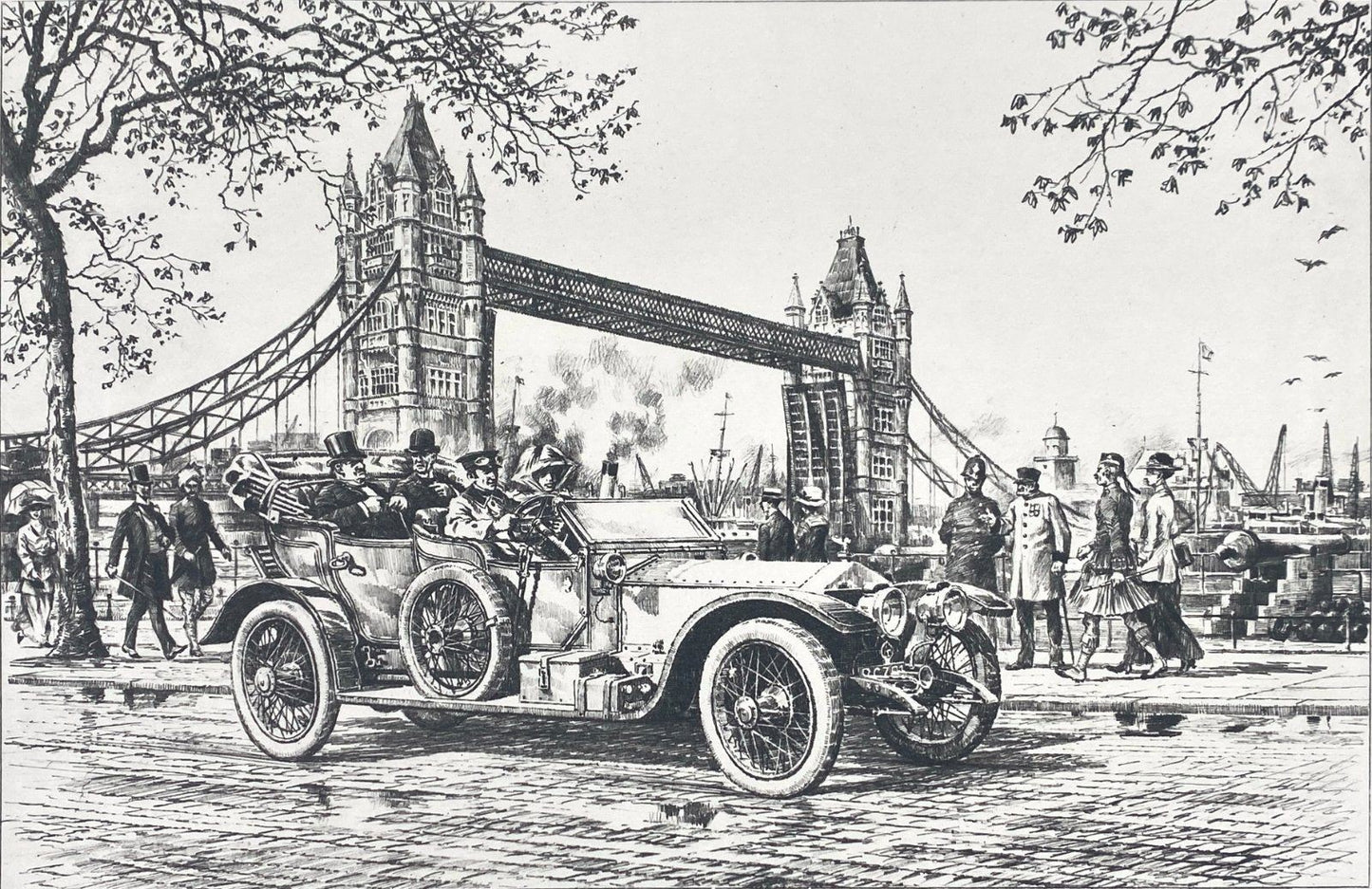 *5x GRAFIK HEINZ WEHLISCH AUTOMOBIL OLDTIMER LONDON PARIS MÜNCHEN