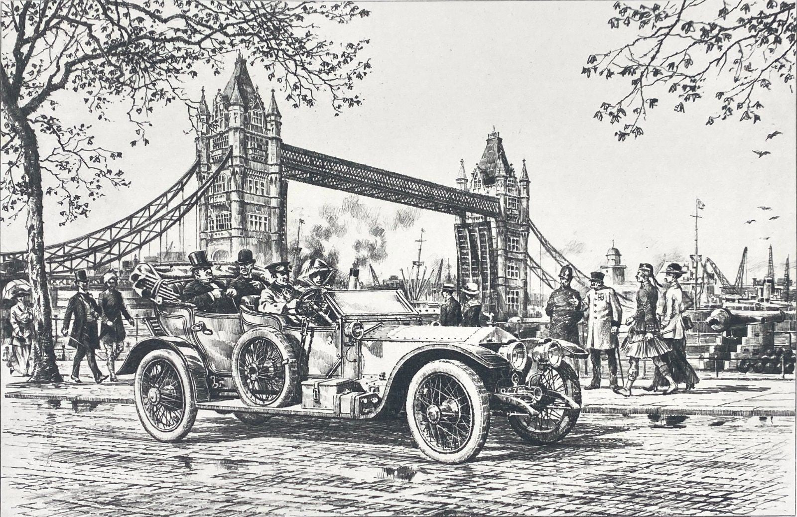 *5x GRAFIK HEINZ WEHLISCH AUTOMOBIL OLDTIMER LONDON PARIS MÜNCHEN