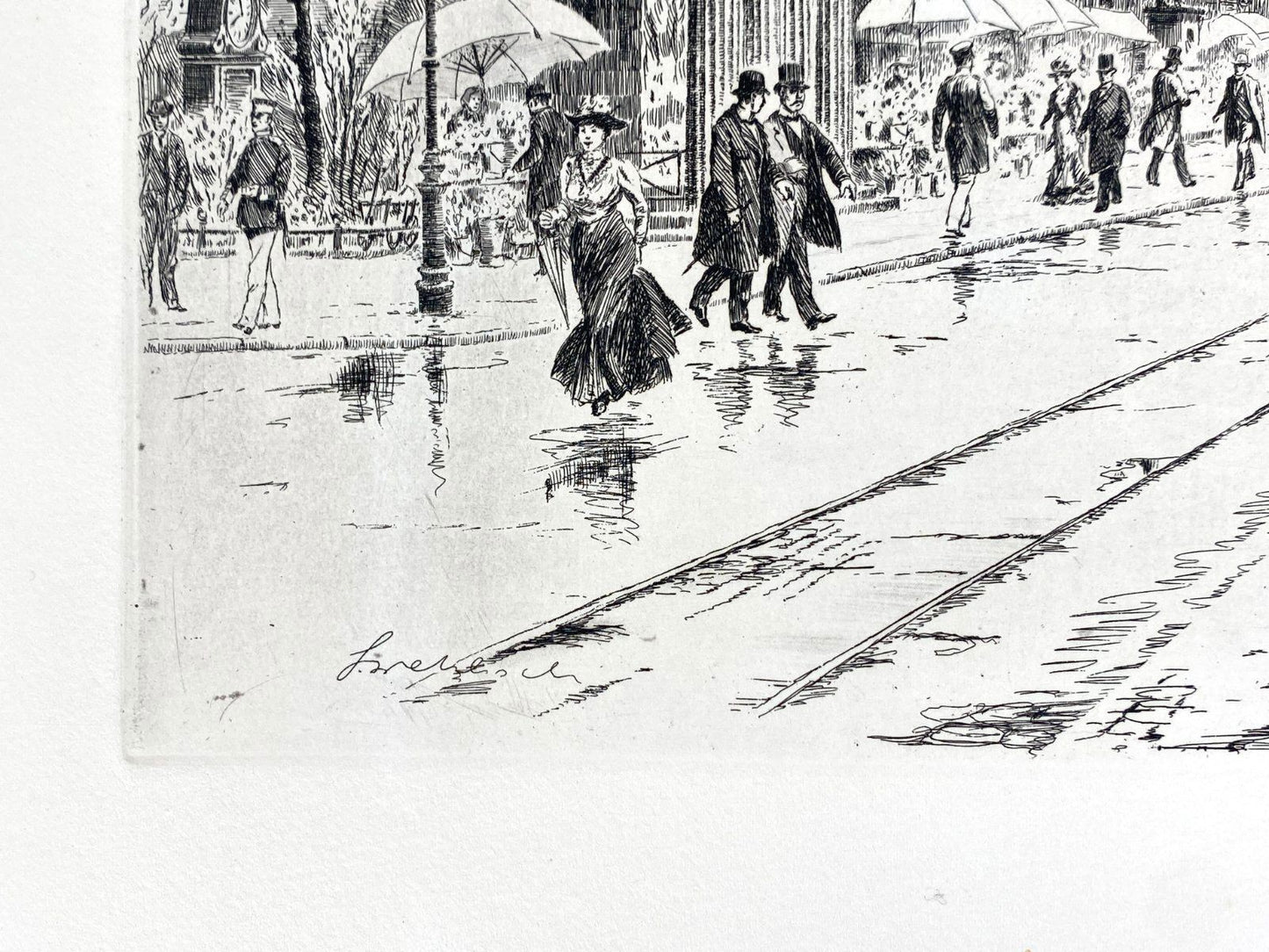 * DRUCKGRAFIK HEINZ WEHLISCH BERLIN LEIPZIGER PLATZ STADTANSICHT  WERTHEIM