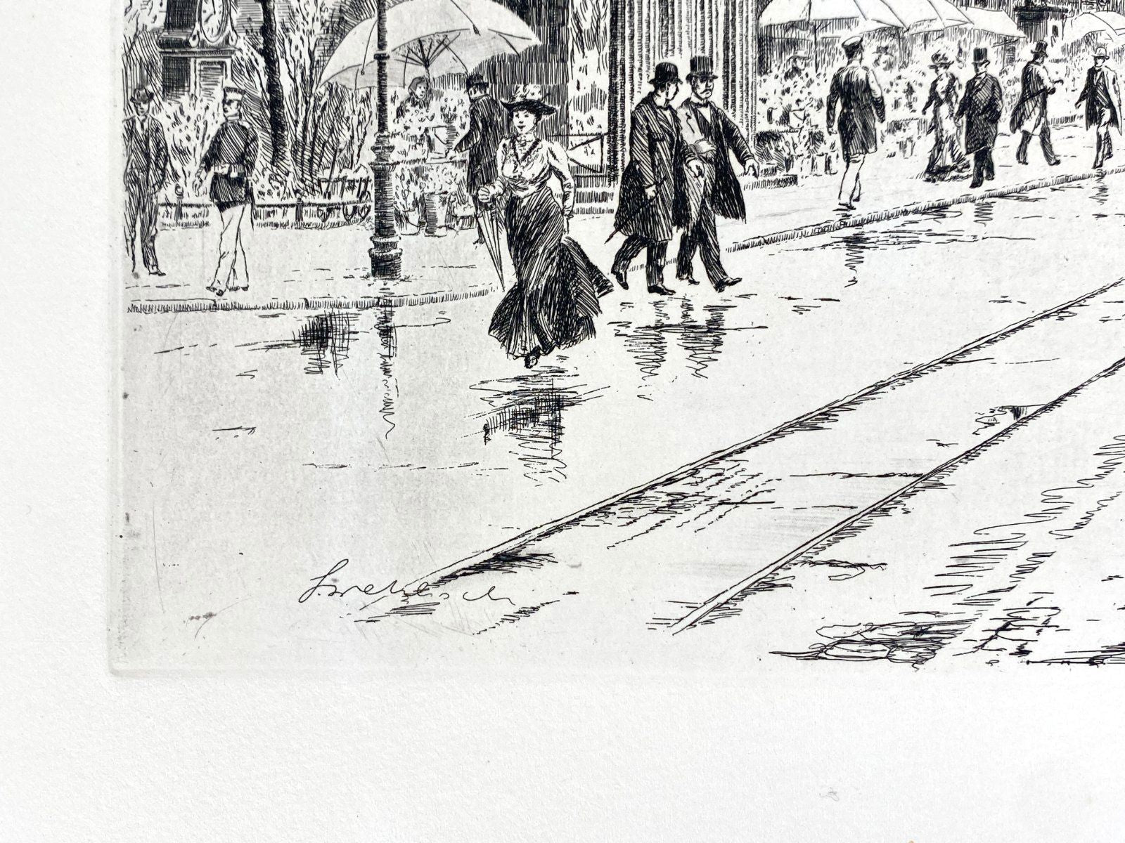 * DRUCKGRAFIK HEINZ WEHLISCH BERLIN LEIPZIGER PLATZ STADTANSICHT  WERTHEIM