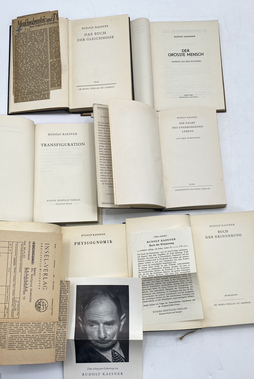 * 24 BÜCHER RUDOLF KASSNER BUCH KONVOLUT SAMMLUNG UNTERSCHRIFT