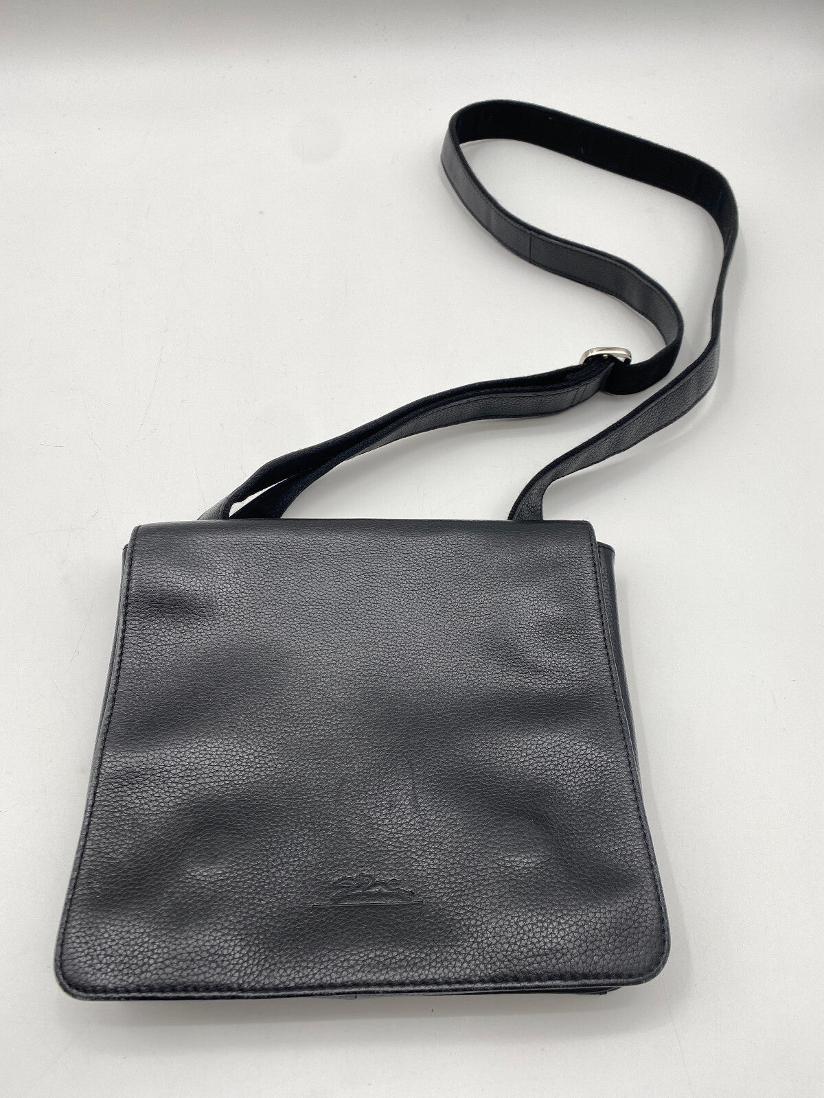 * LONGCHAMP KLEINE UMHÄNGETASCHE TASCHE SCHWARZ LEDER